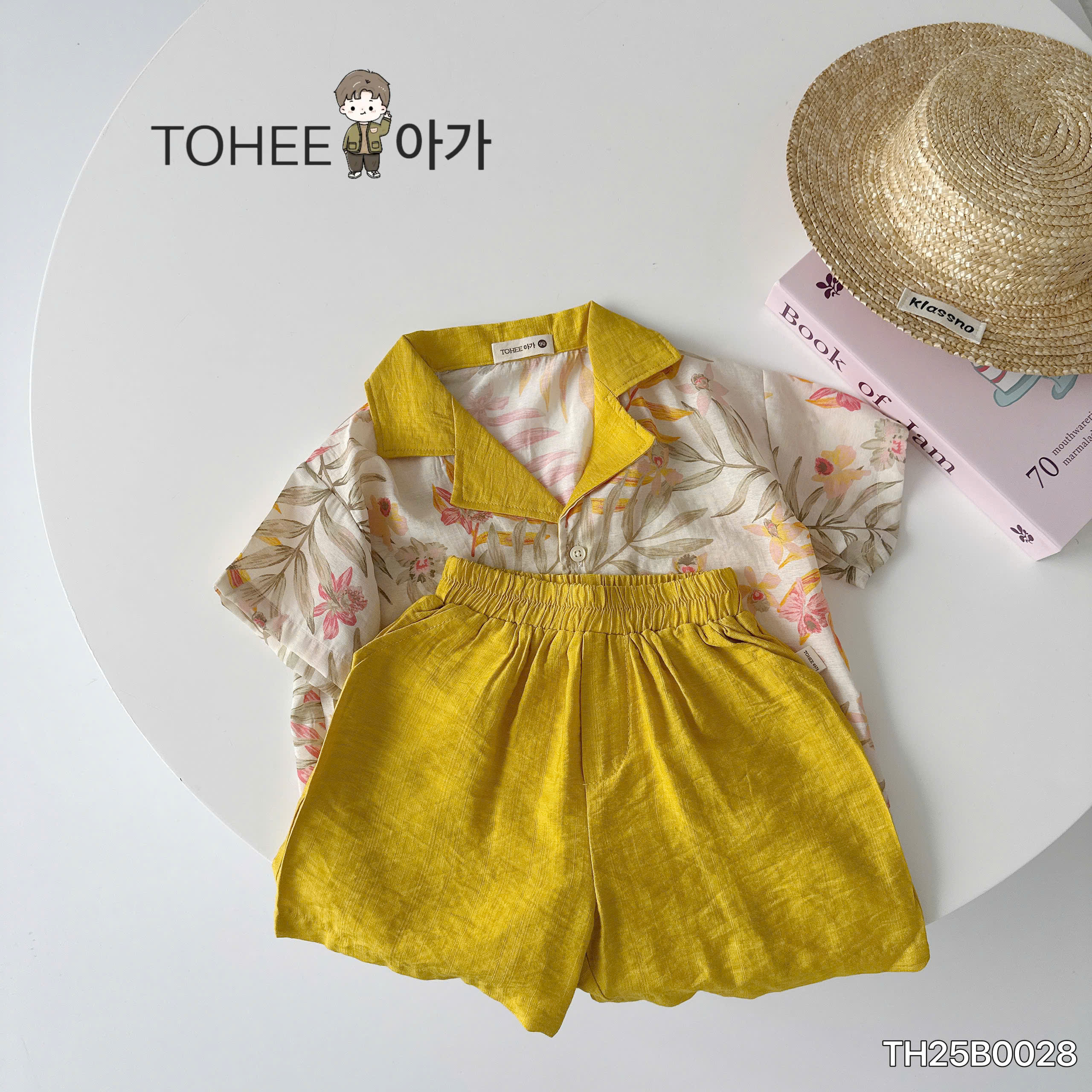 S40 SET BỘ BÉ TRAI LINEN VÀNG