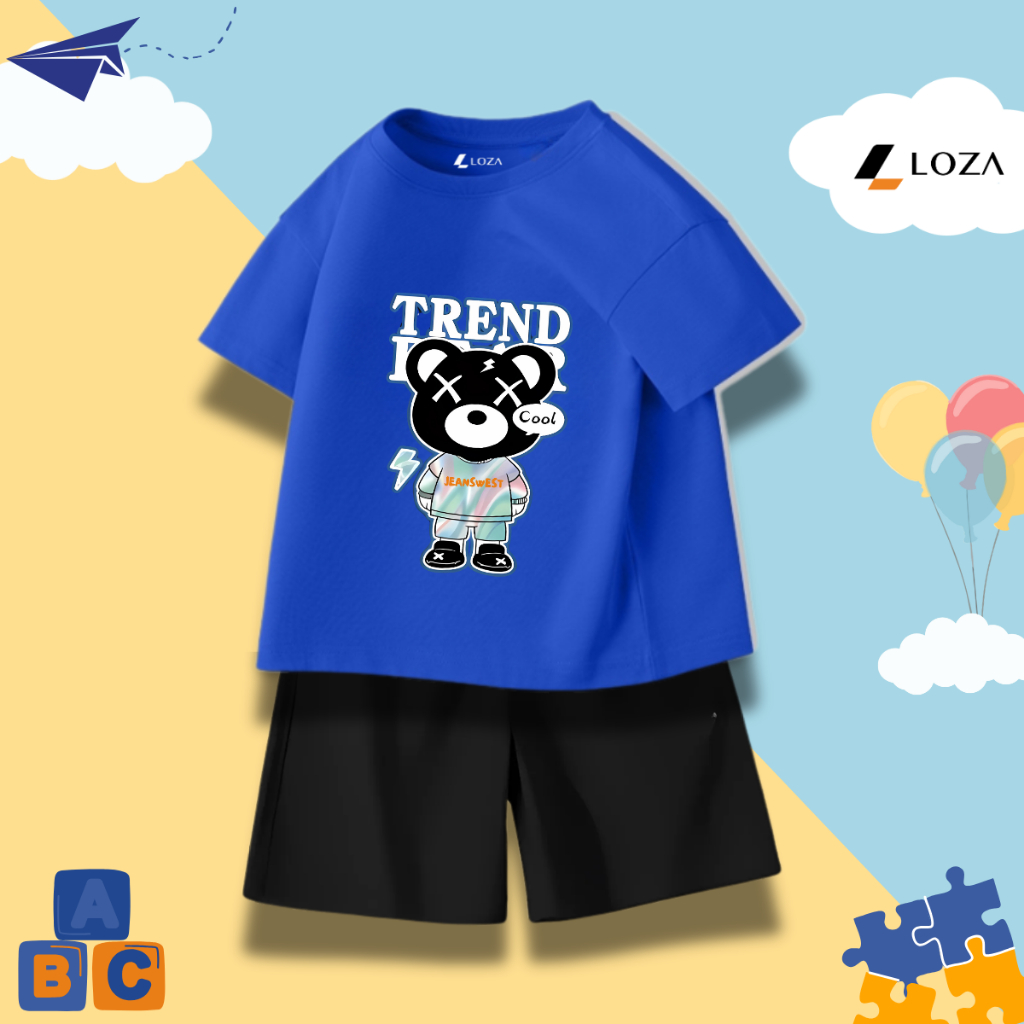 Bộ đồ bé trai in hình Gấu Trend - Loza SB294_thumbnail_1