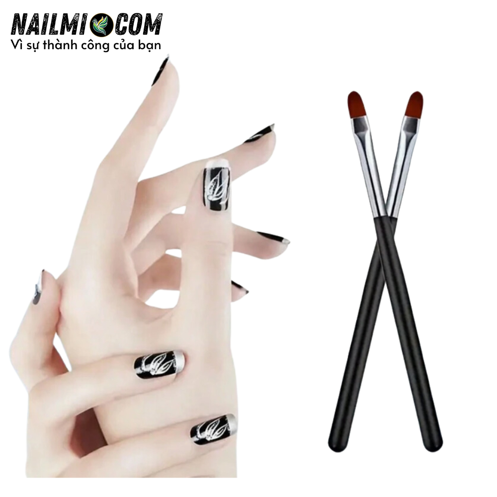 Cọ đắp gel - bản tròn - quét sơn - cán đen_thumbnail_1