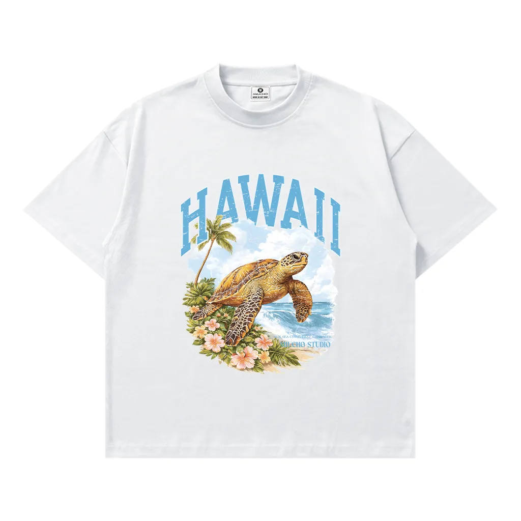 Áo thun boxy nam nữ hè biển Hawaii Miucho 3410_thumbnail_0