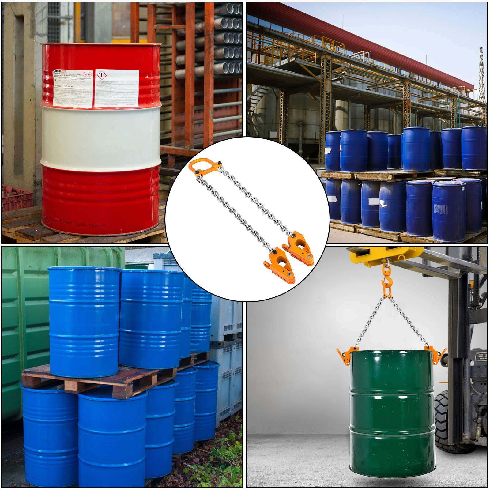 Kẹp thùng phuy xích - máy móc an phát