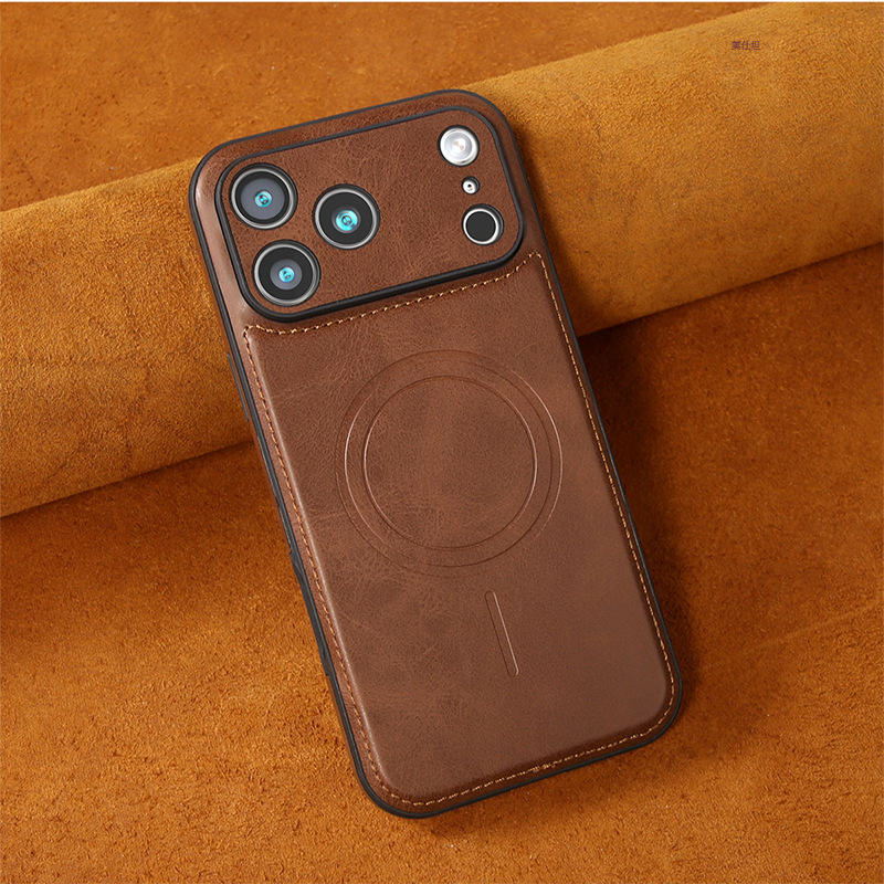 ỐP LƯNG IPHONE BẰNG DA CAO CẤP CÓ VÒNG TỪ TÍNH ẨN DÀNH CHO DOANH NHÂN_thumbnail_3