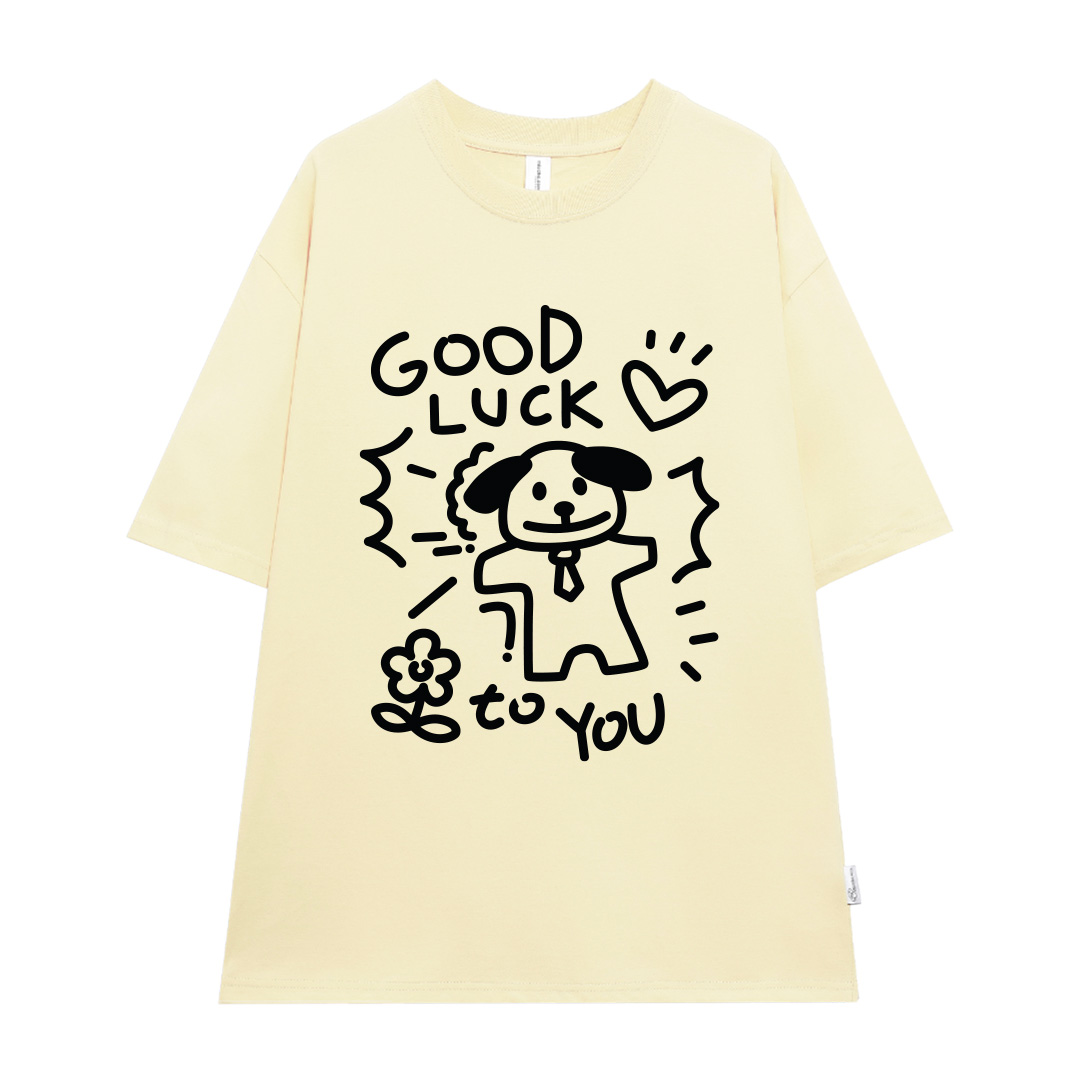 Áo thun cặp đôi couple chú cún đáng yêu from rộng ATD1365 Miucho vải cotton cổ tròn in artwork_thumbnail_10