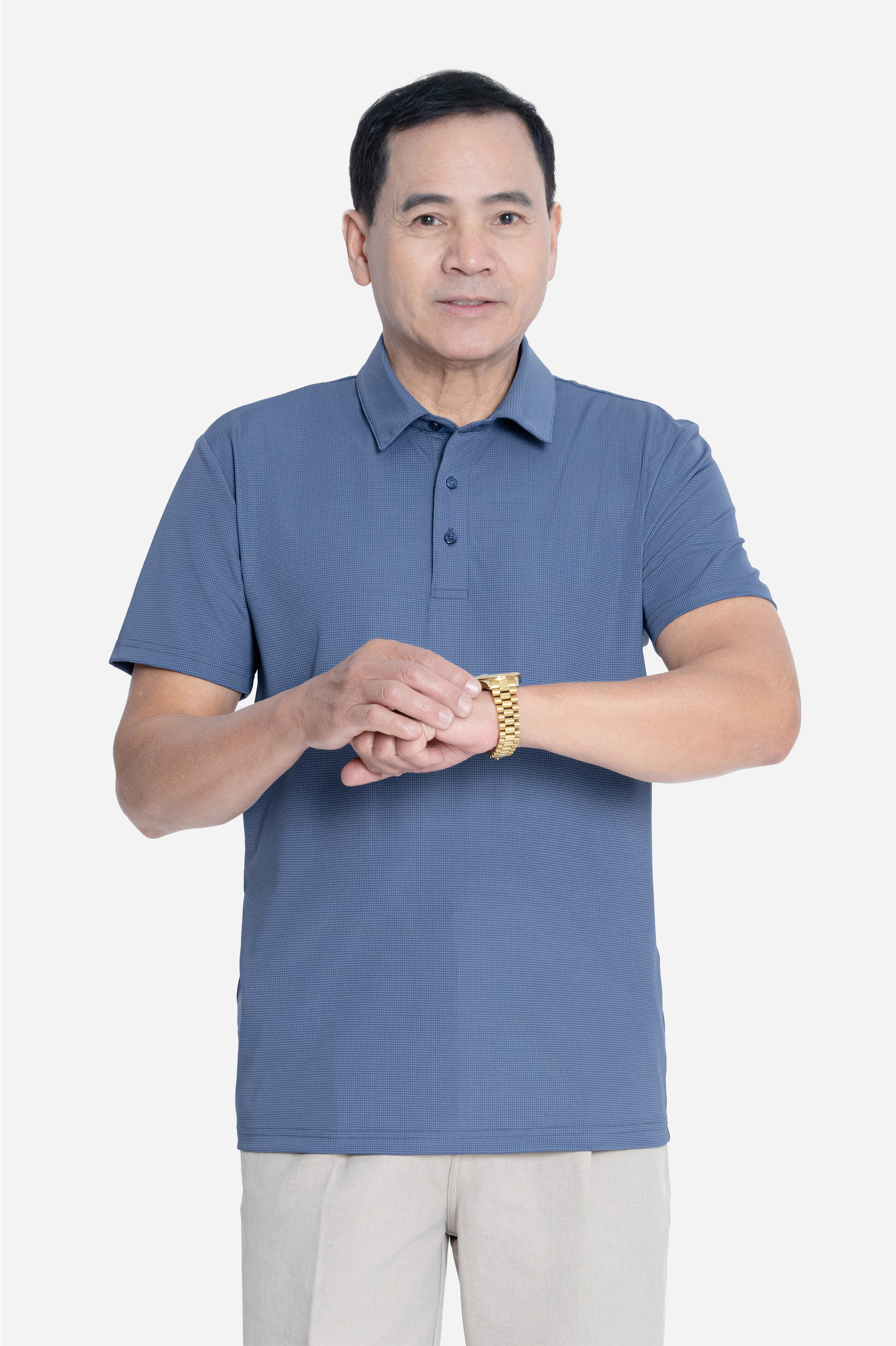 Áo Polo Nam Trung Niên ANCHI Chất Liệu Cotton Phom Suông Vạt Ngang_thumbnail_24