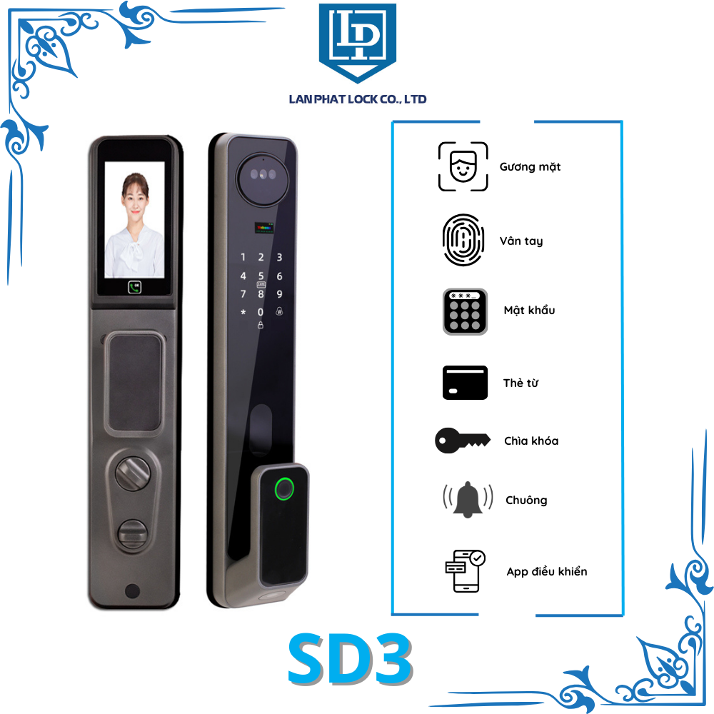 SD3 – Nhận diện khuôn mặt – Tuya WiFi (bản có chuông hình)