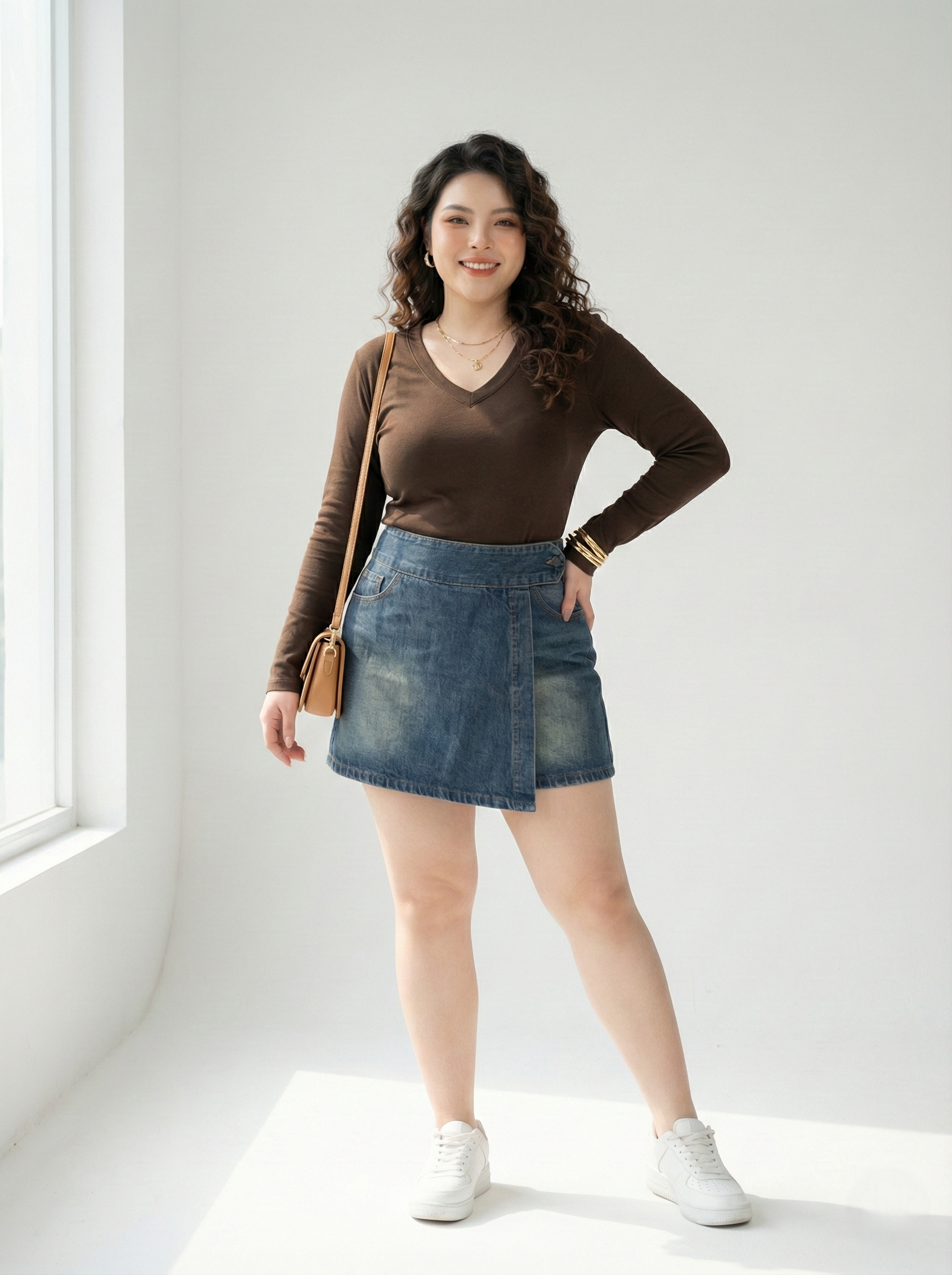 BGSIZE NỮ- Quần váy jean kiểu T-QVJ2112