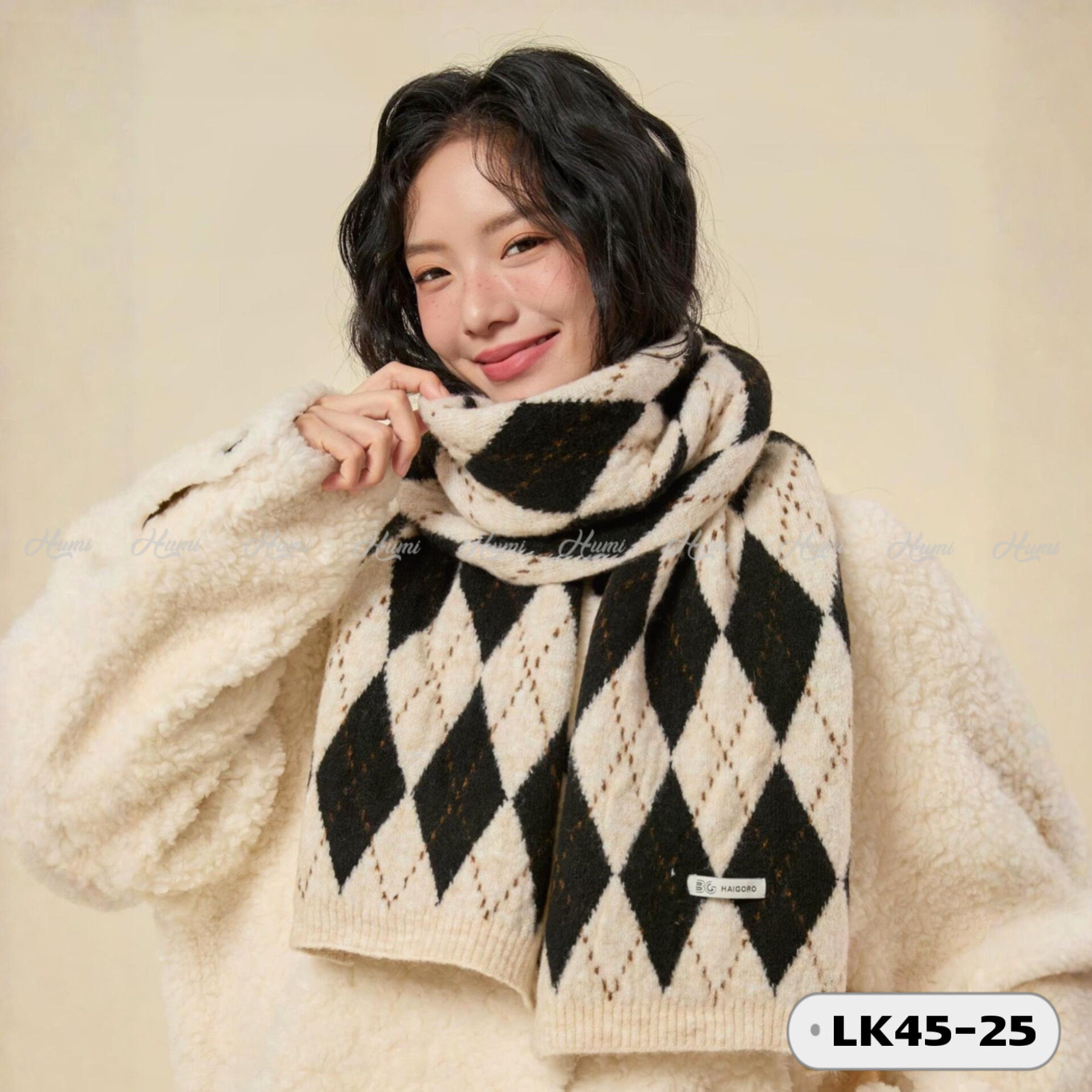 KHĂN LEN HỌA TIẾT ARGYLE (LK45-25)