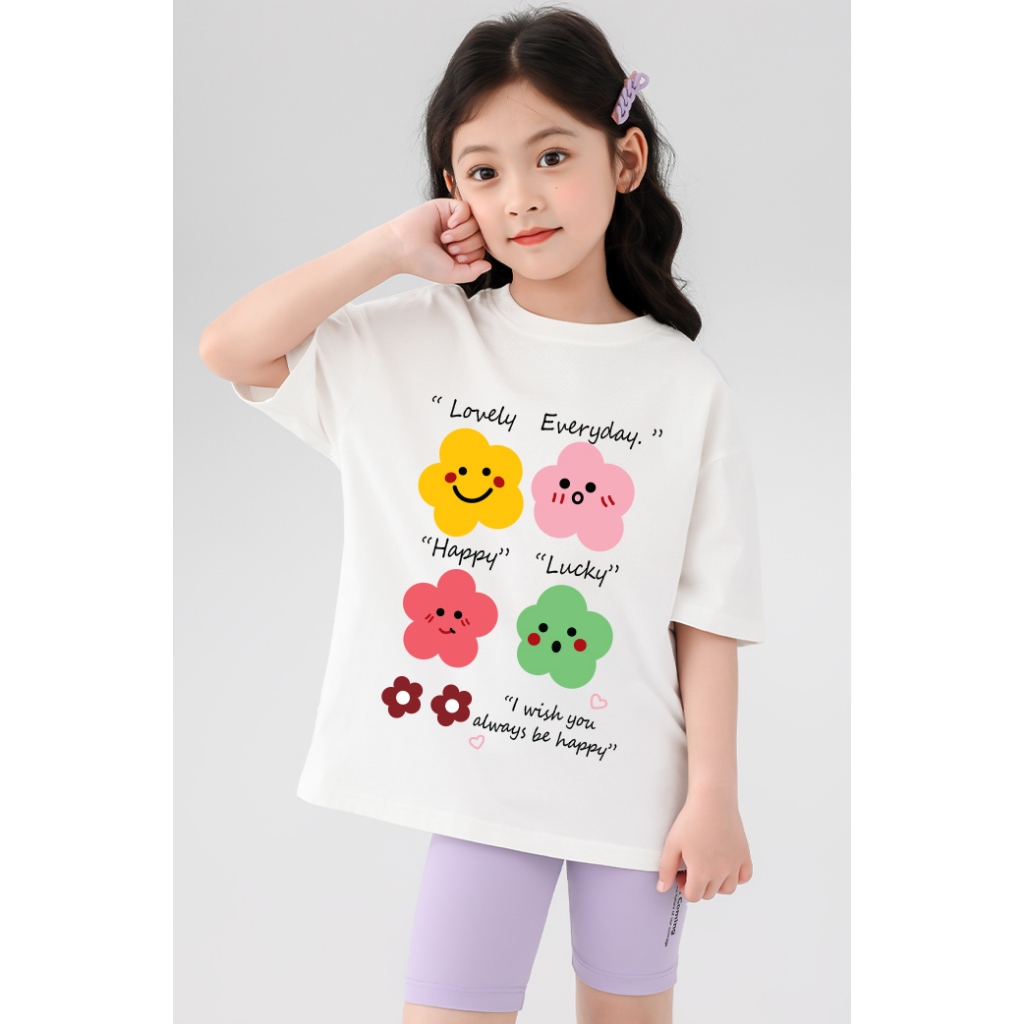 Áo thun cho bé gái form rộng AED1171 Miucho Kid tay ngắn cổ tròn in graphic_thumbnail_5