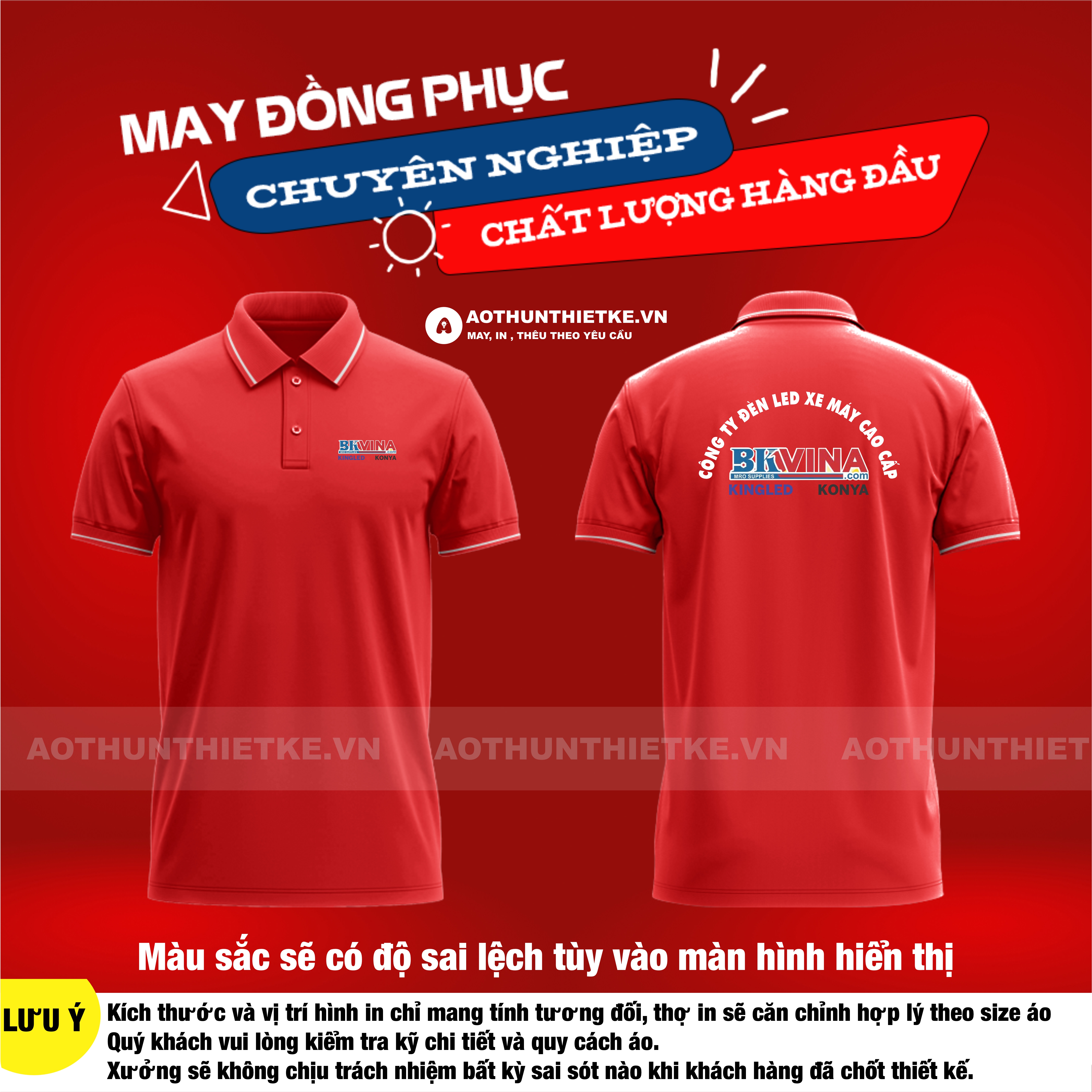  Áo Đồng Phục Công Ty Đèn Led BKVINA