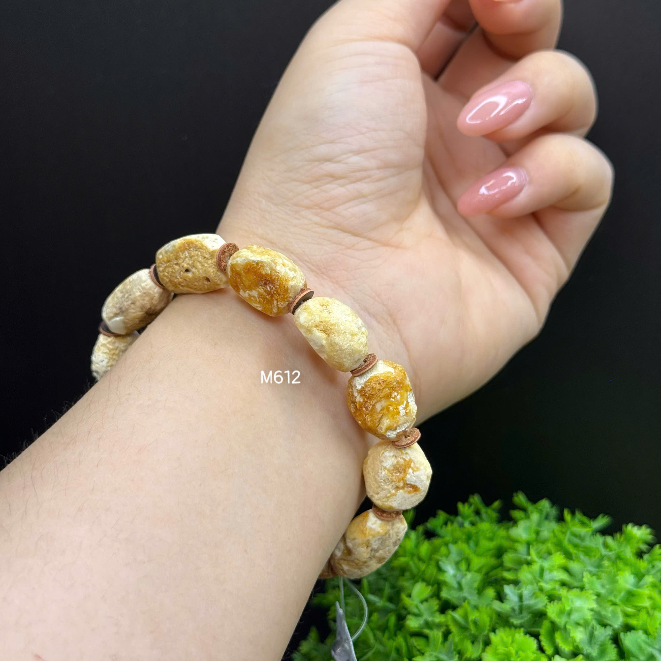 Lắc Tay Hổ Phách Bạch Thô - M612_thumbnail_1