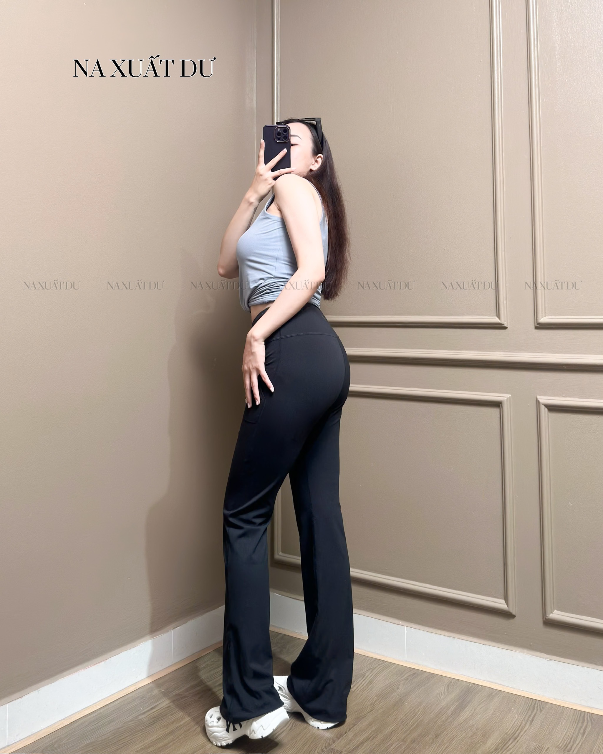 Quần dài legging loe nữ 
