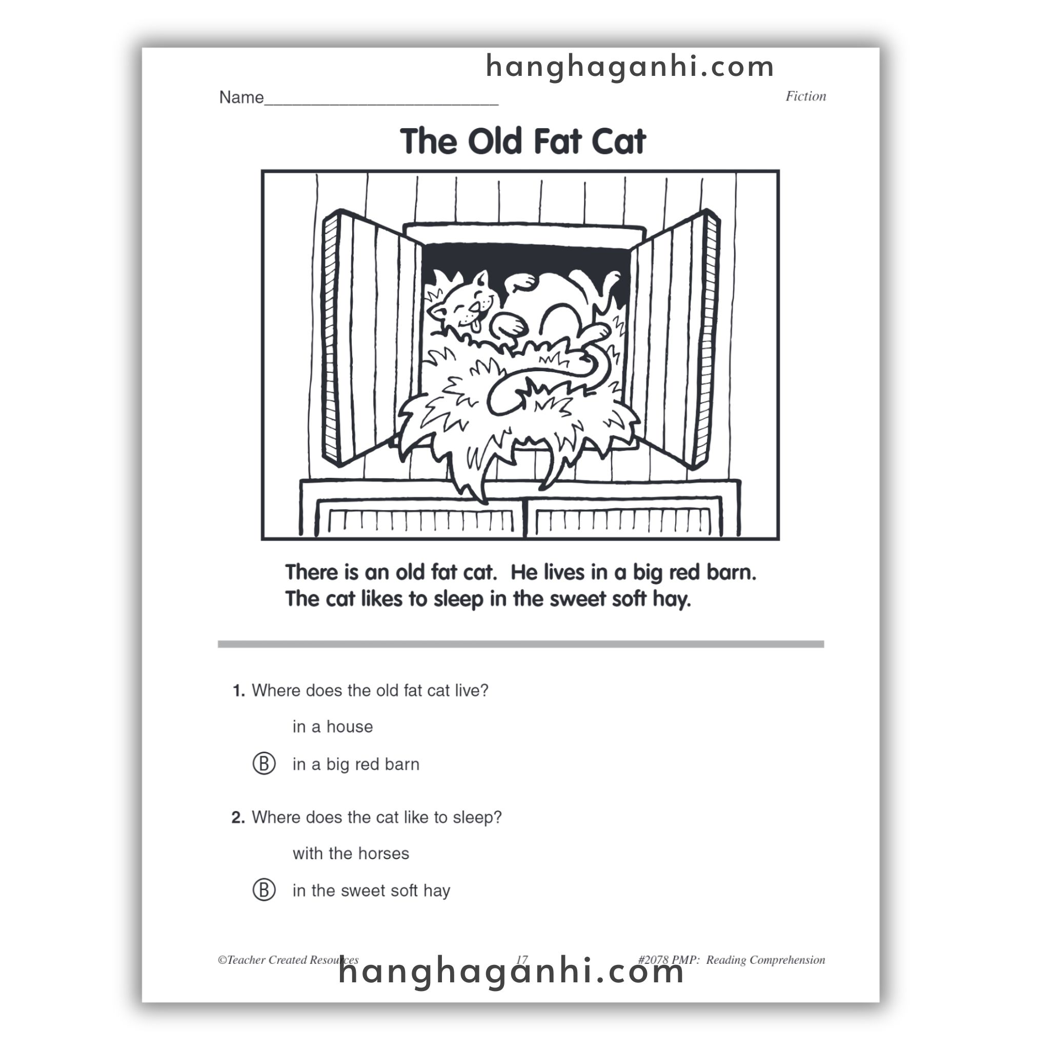 Reading Comprehension Grade K Teacher Created Resources, sách đọc hiểu lớp K_thumbnail_12