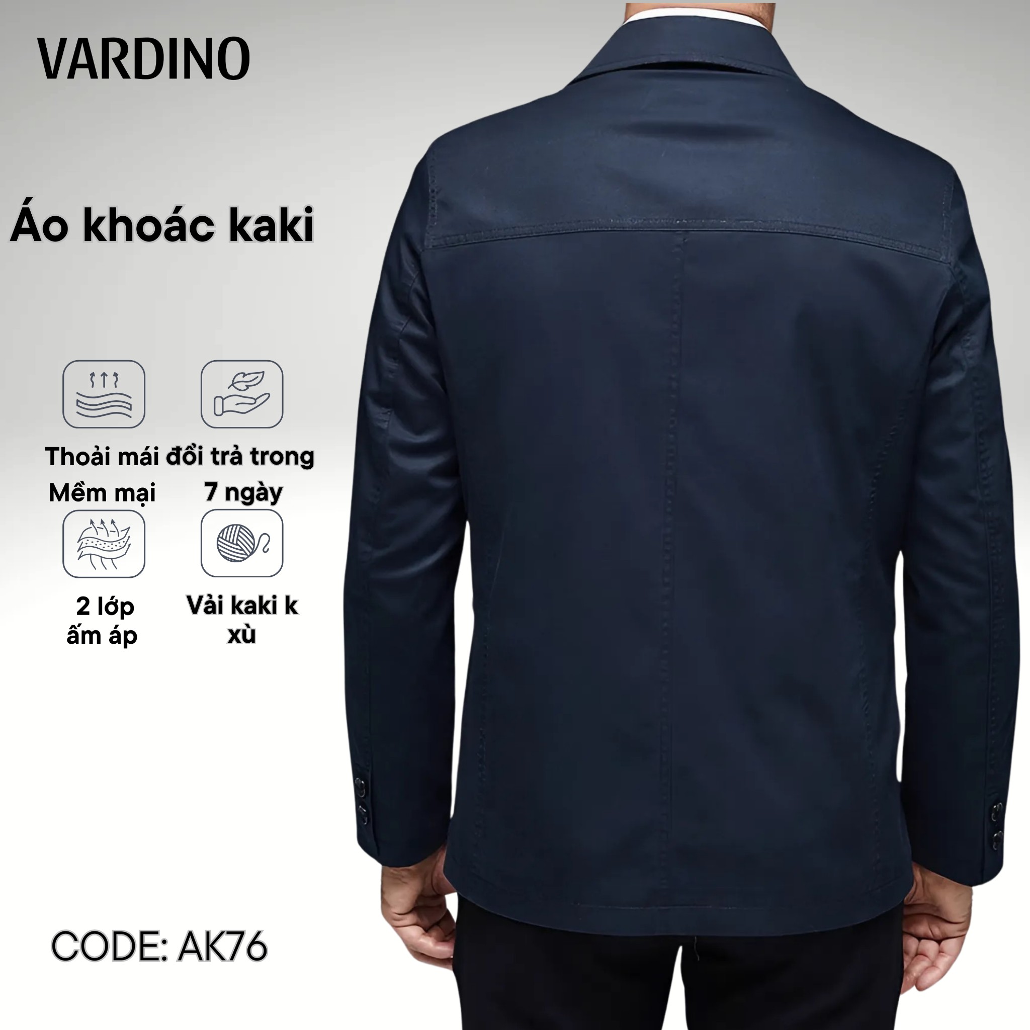 Áo khoác nam kaki Vardino AK76_thumbnail_3