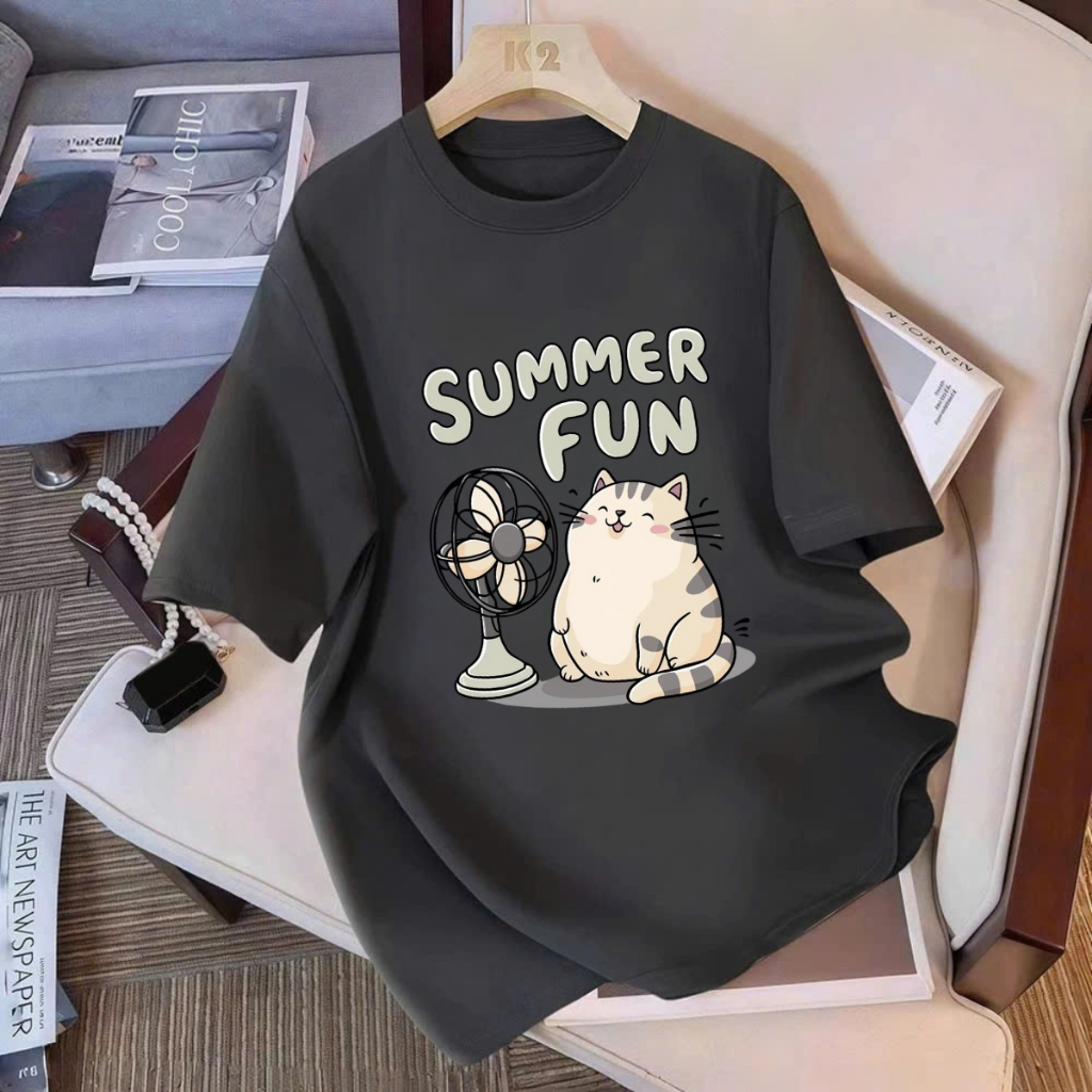 Áo thun nữ form rộng hình Mèo dễ thương local brand We Tee chất cotton 250 gsm - T026_thumbnail_9