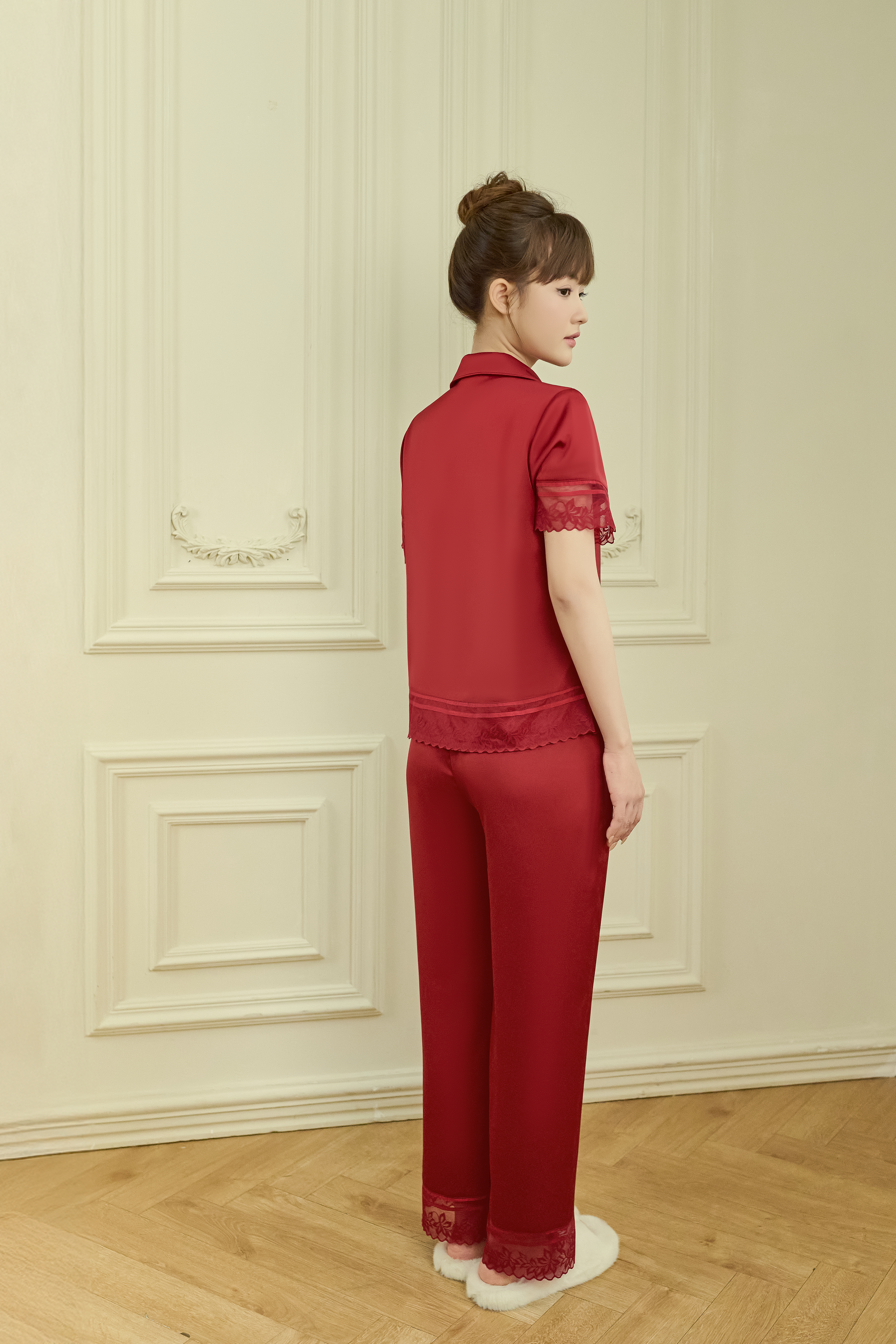 Bộ lụa áo cộc tay, quần dài BN585_thumbnail_9