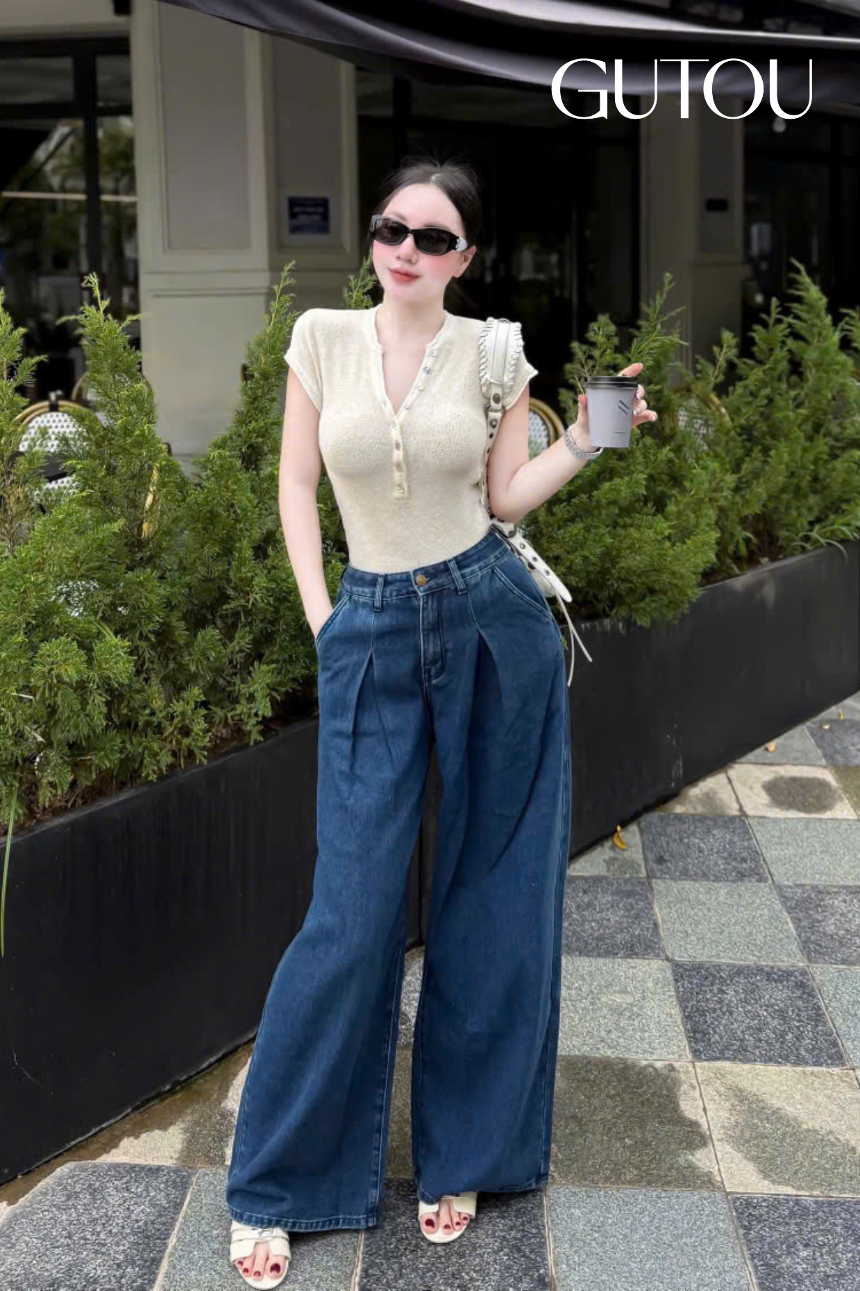 [ GUTOU ] Quần Jean Suông Melly Classic_thumbnail_2