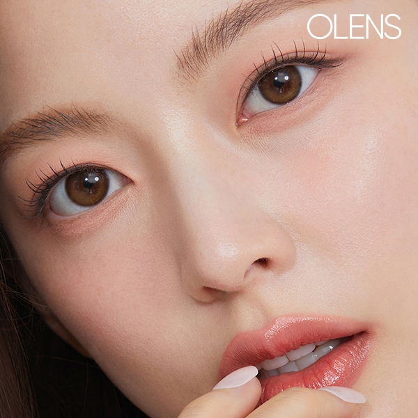 OLENS Official Glowy Natural Latte Brown 1Month 2P Contact Lens