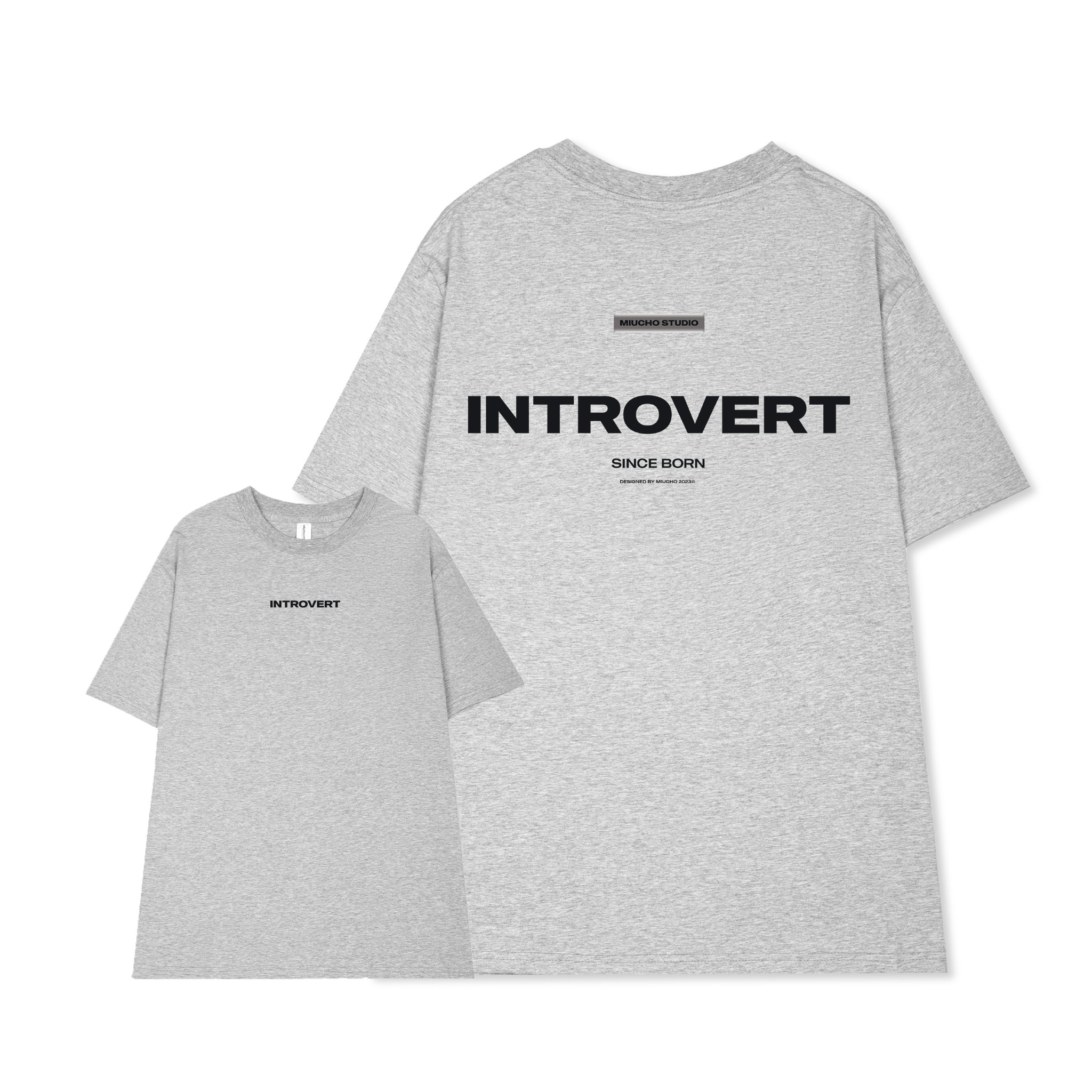 Áo thun unisex form rộng AT383 Miucho chất vải cotton in brand name_thumbnail_18