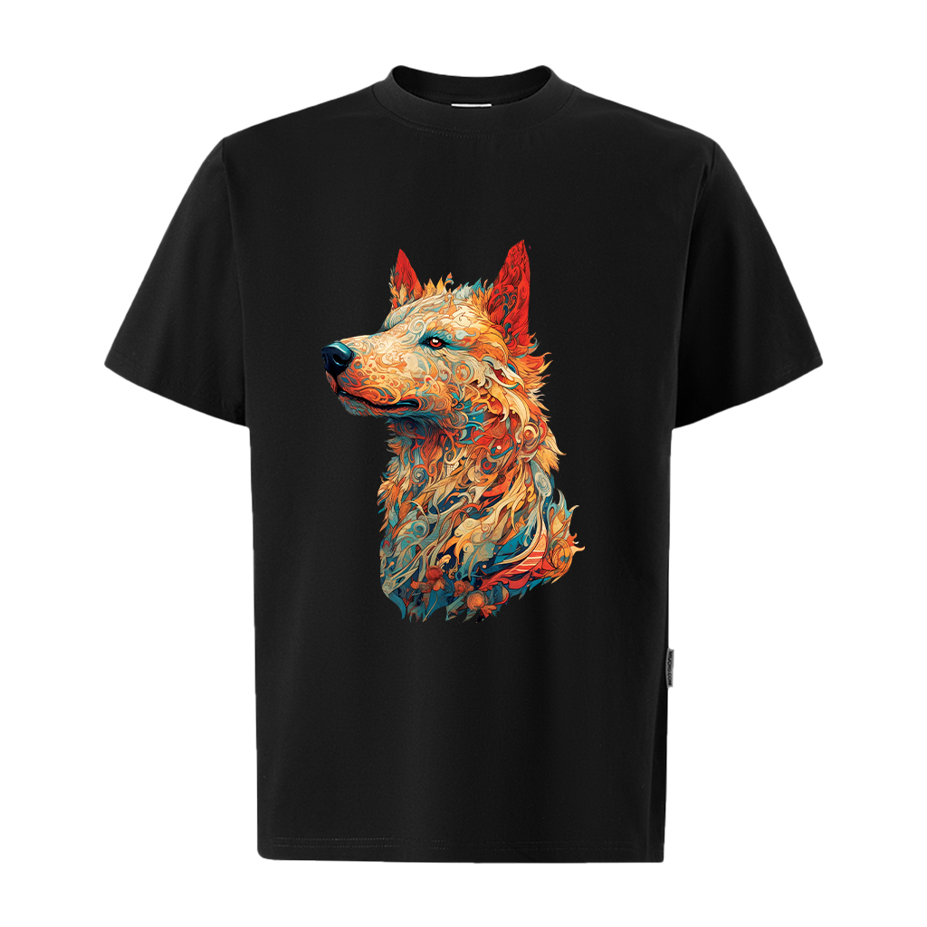 Áo thun nam form rộng 12 con giáp tuổi Tuất ATD487 Miucho Iconic cotton cổ tròn in graphic_thumbnail_9