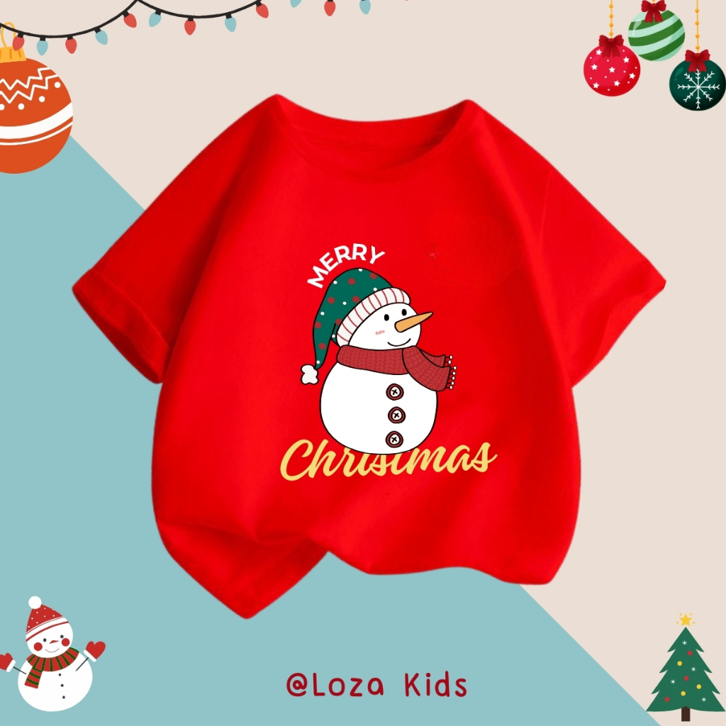 Áo thun bé trai bé gái Noel 2025 - Áo Noel , Áo phông cho bé size từ 15-40kg Loza Kids AT025_thumbnail_0