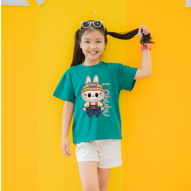 Áo thun bé gái in hình Labubu chữ dọc - Loza Kids AT2779_thumbnail_9