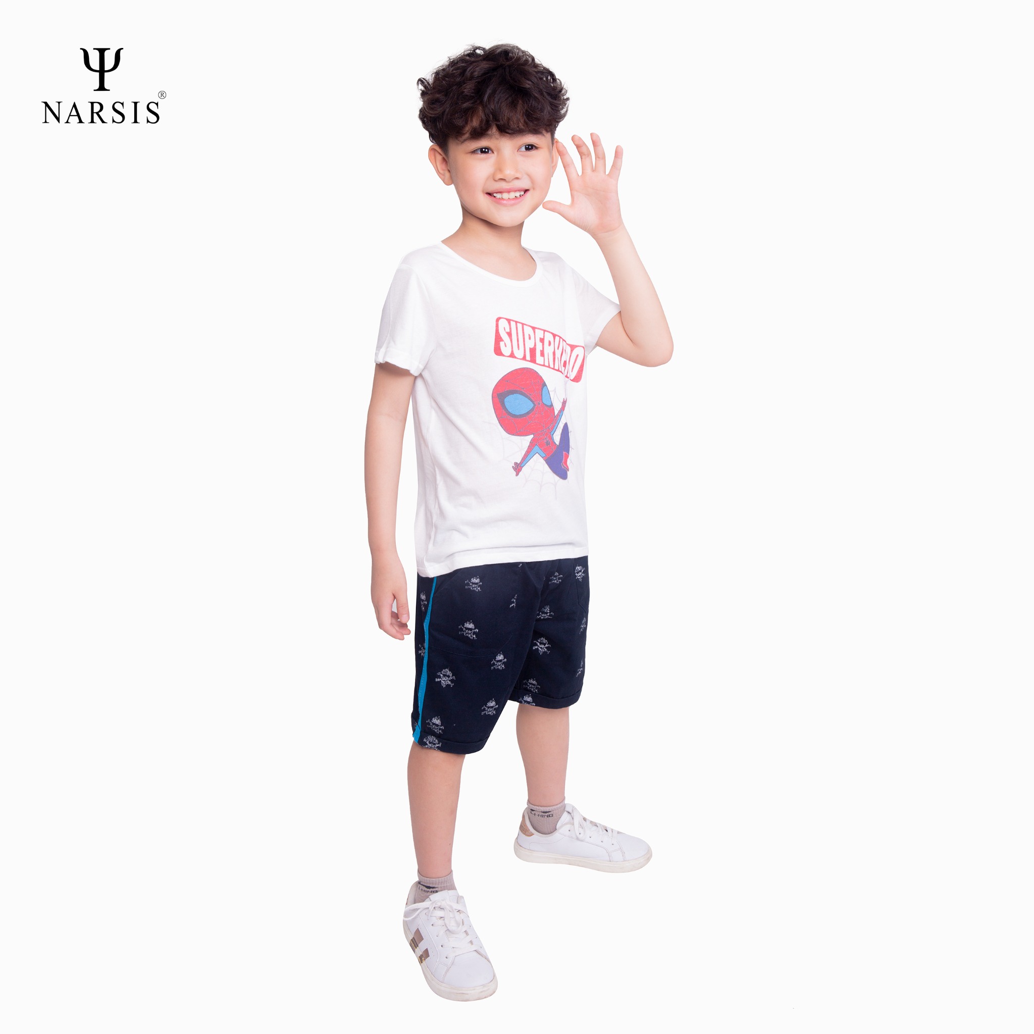 ÁO HÈ BÉ TRAI KD0015 NARSIS CHẤT LIỆU THOÁNG MÁT, DỄ CHỊU, THOẢI MÁI CẢ NGÀY, DỄ VẬN ĐỘNG_thumbnail_2