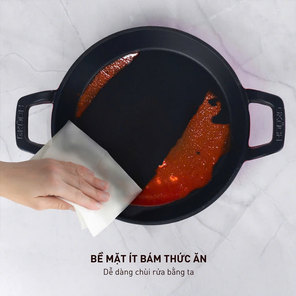 Chảo Gang Men Nhám Cao Cấp GKÖCH 24cm_thumbnail_5