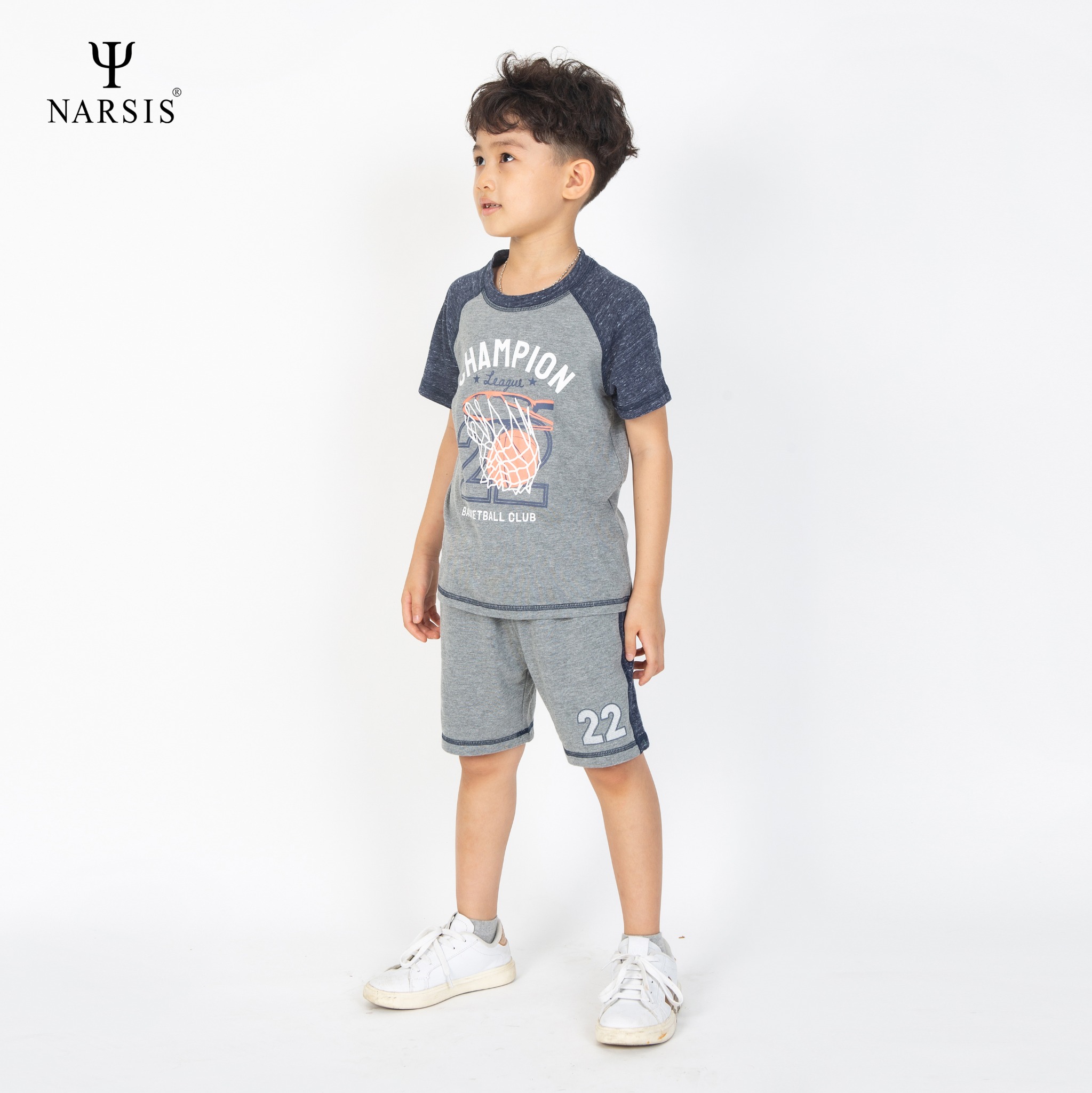 BỘ HÈ BÉ TRAI KE1008 NARSIS CHẤT LIỆU THOÁNG MÁT, DỄ CHỊU, THOẢI MÁI CẢ NGÀY, DỄ VẬN ĐỘNG_thumbnail_1