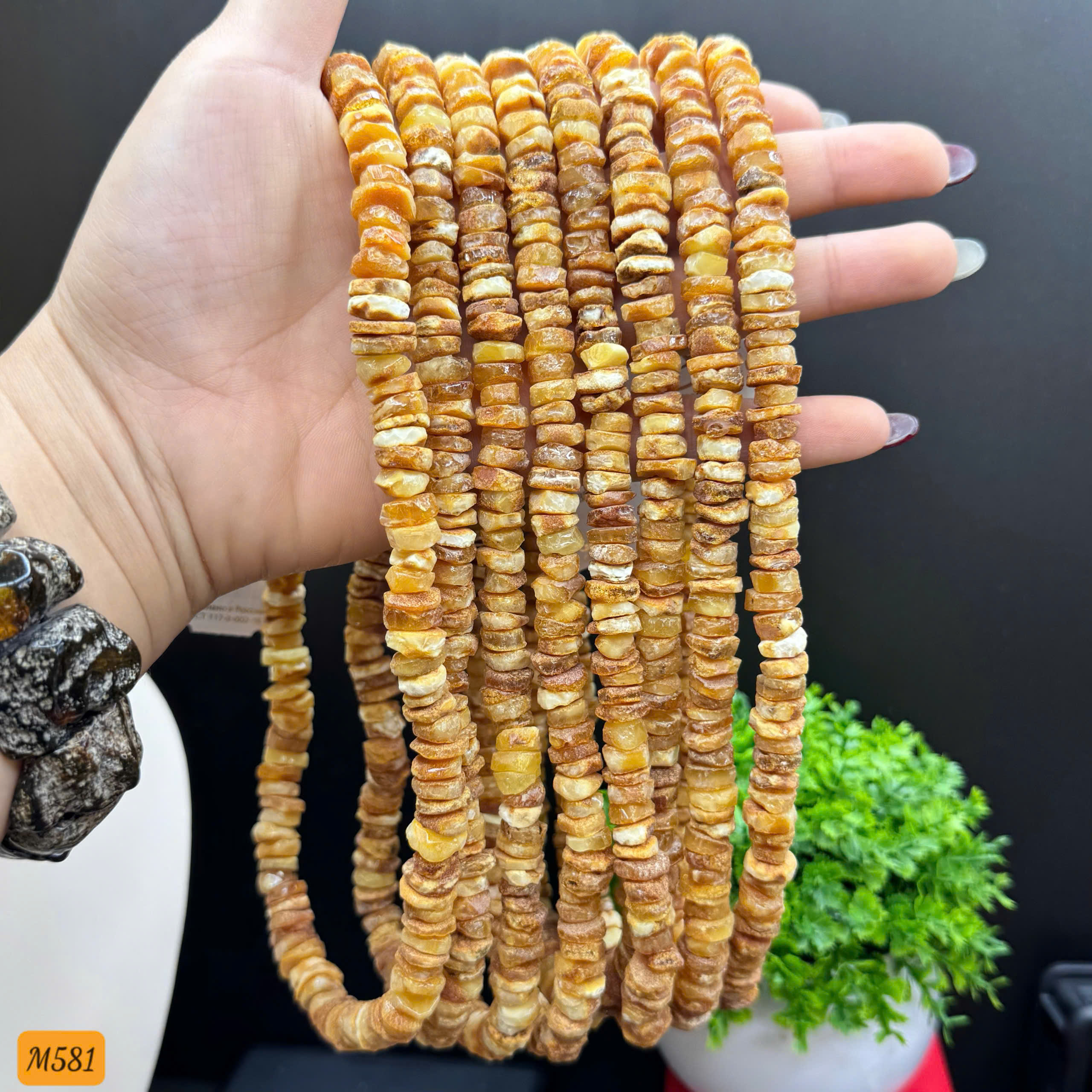 Vòng Cổ Hổ Phách Thô Bánh Xe - M581_thumbnail_1