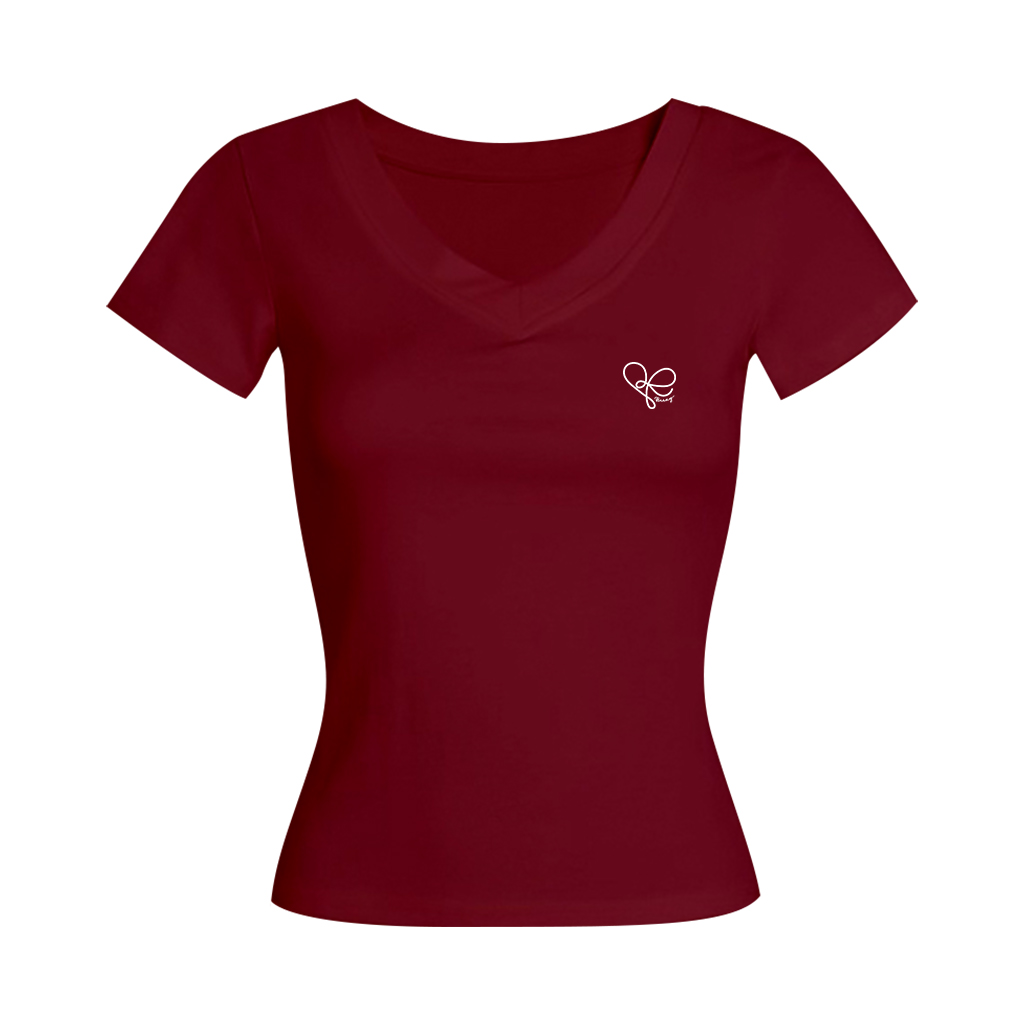 Áo thun nữ cổ tim ôm body Beezy 2489 form ôm 100% Visco dễ phối đồ thoáng mát thấm hút mồ hôi size S M L_thumbnail_13