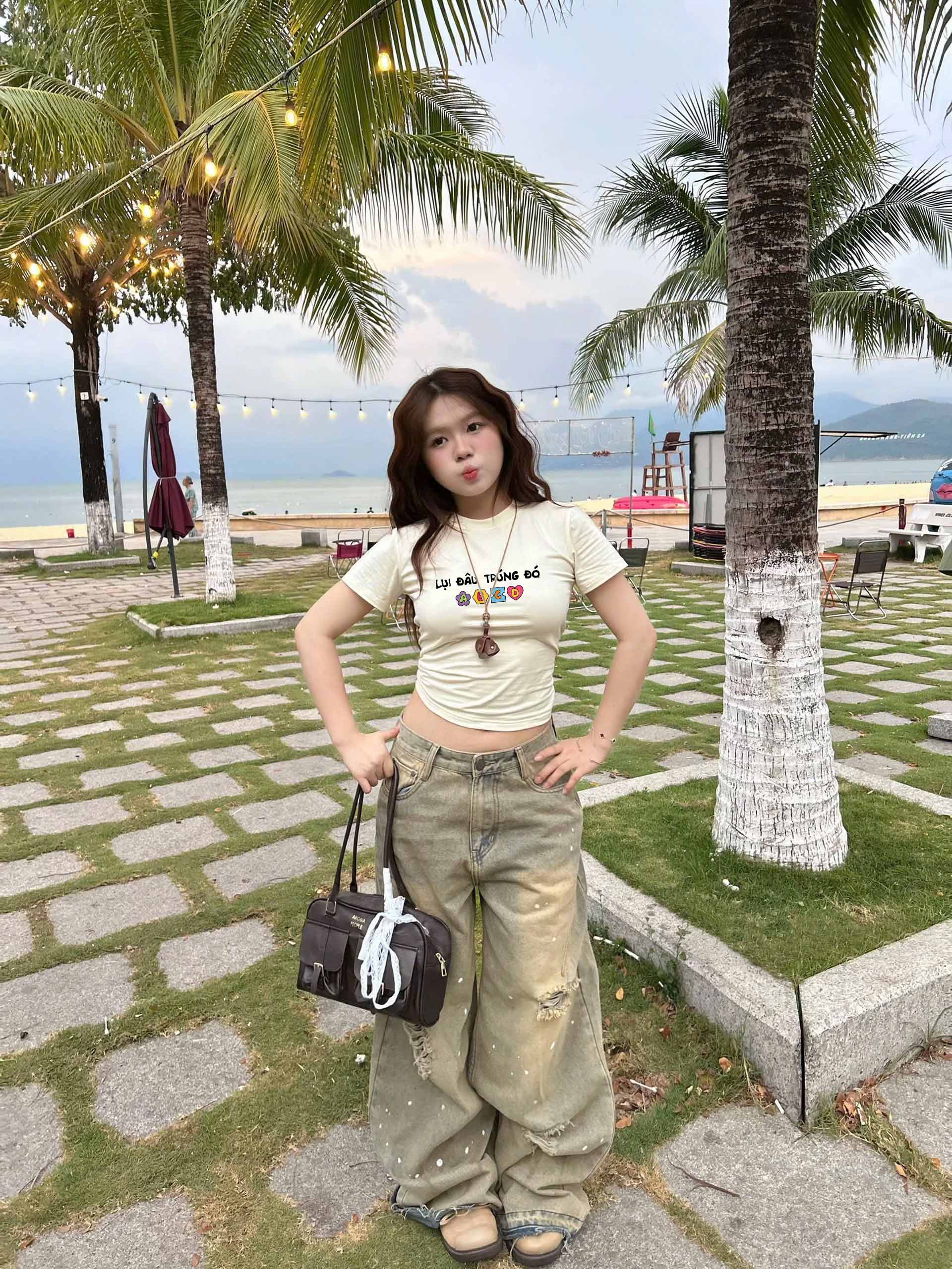 Áo thun baby tee dễ thương ABD2385 Miucho chất vải cotton co giãn thoáng mát cao cấp in Typography_thumbnail_5