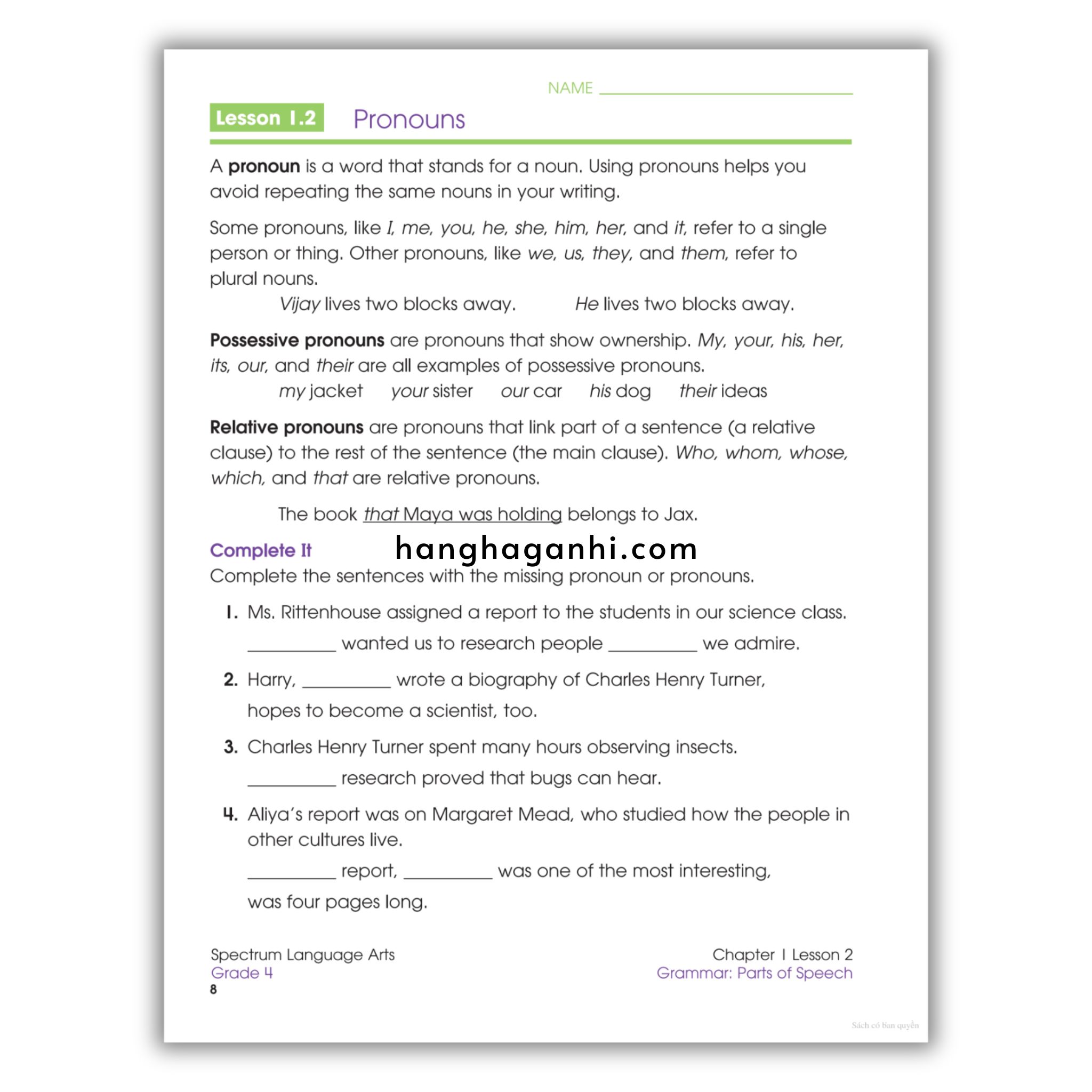 Sách Spectrum Language Arts Workbook Grade 4_thumbnail_12