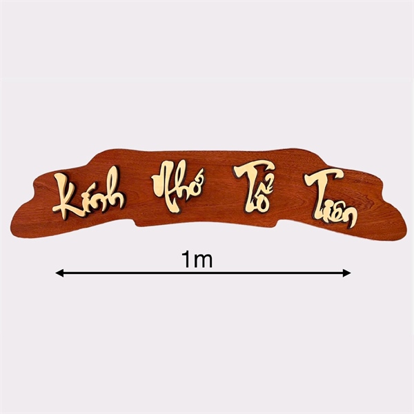 Bảng chữ kính nhớ tổ tiên gỗ 1m