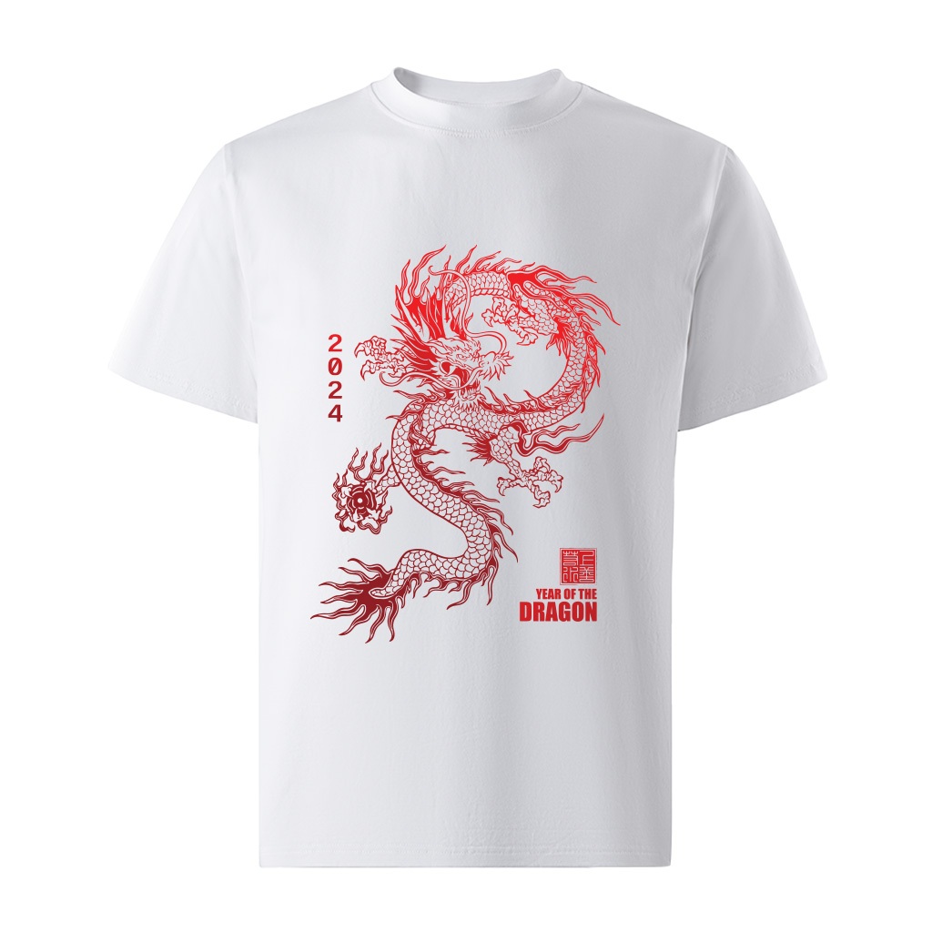 Áo phông nam tết in hình rồng form rộng local brand ATD915 Miucho Iconic tay ngắn vải cotton cổ tròn in artwork_thumbnail_7
