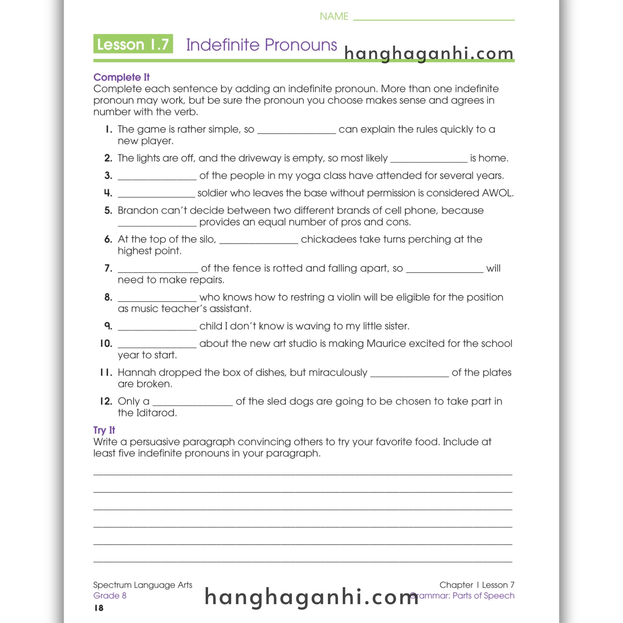 Sách Spectrum Language Arts Workbook Grade 8_thumbnail_13