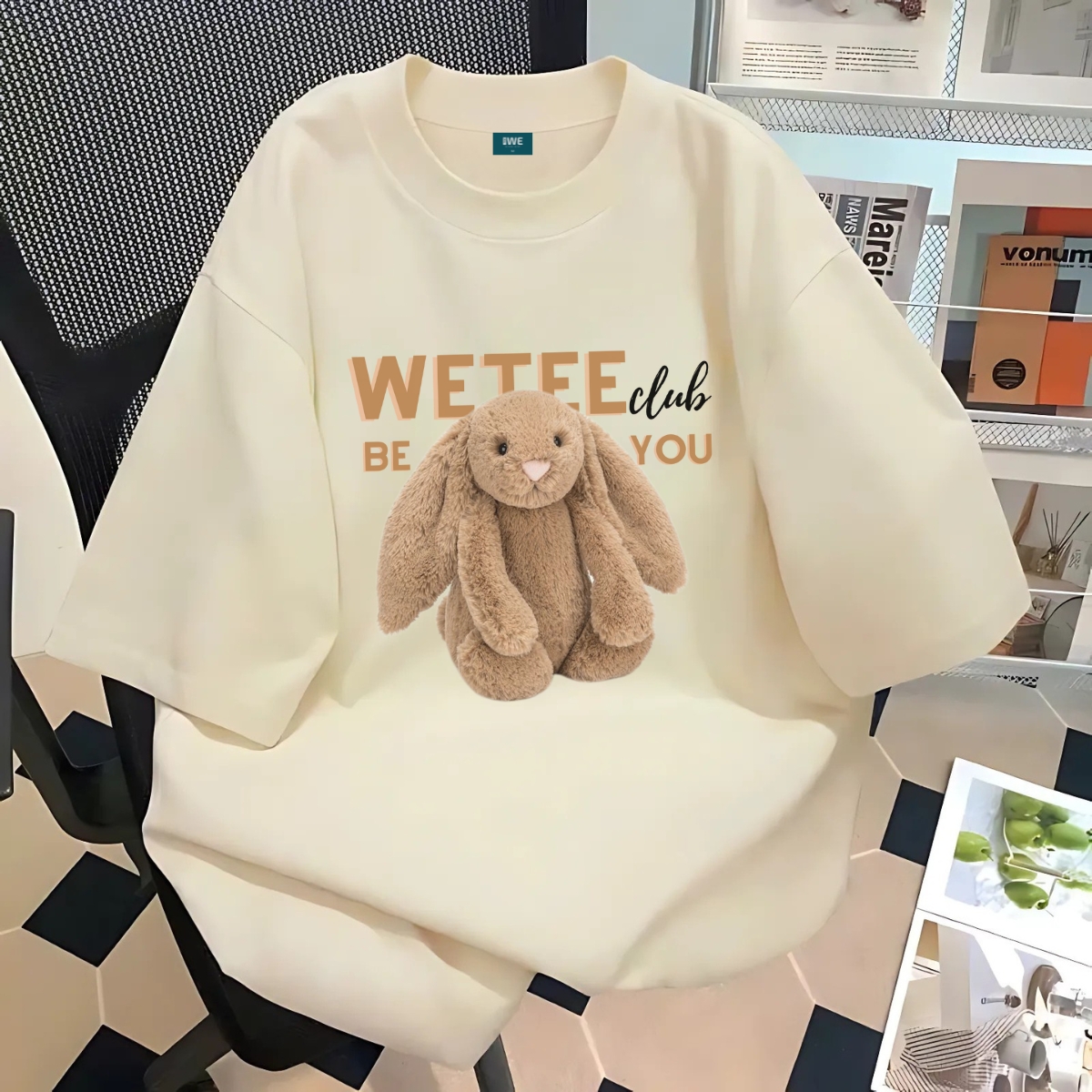 Áo thun nữ form rộng local brand hình Thỏ Bunny Wetee Club - WU0985