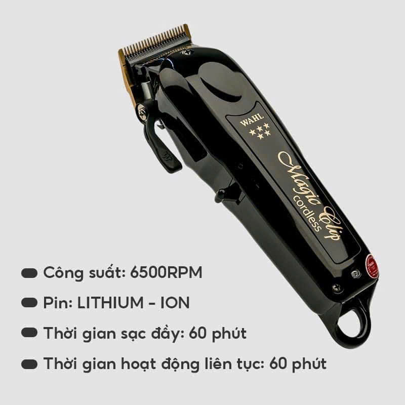 Tông đơ cắt tóc WAHL MAGIC CLIP BLACK CORDLESS 2026 chính hãng_thumbnail_6