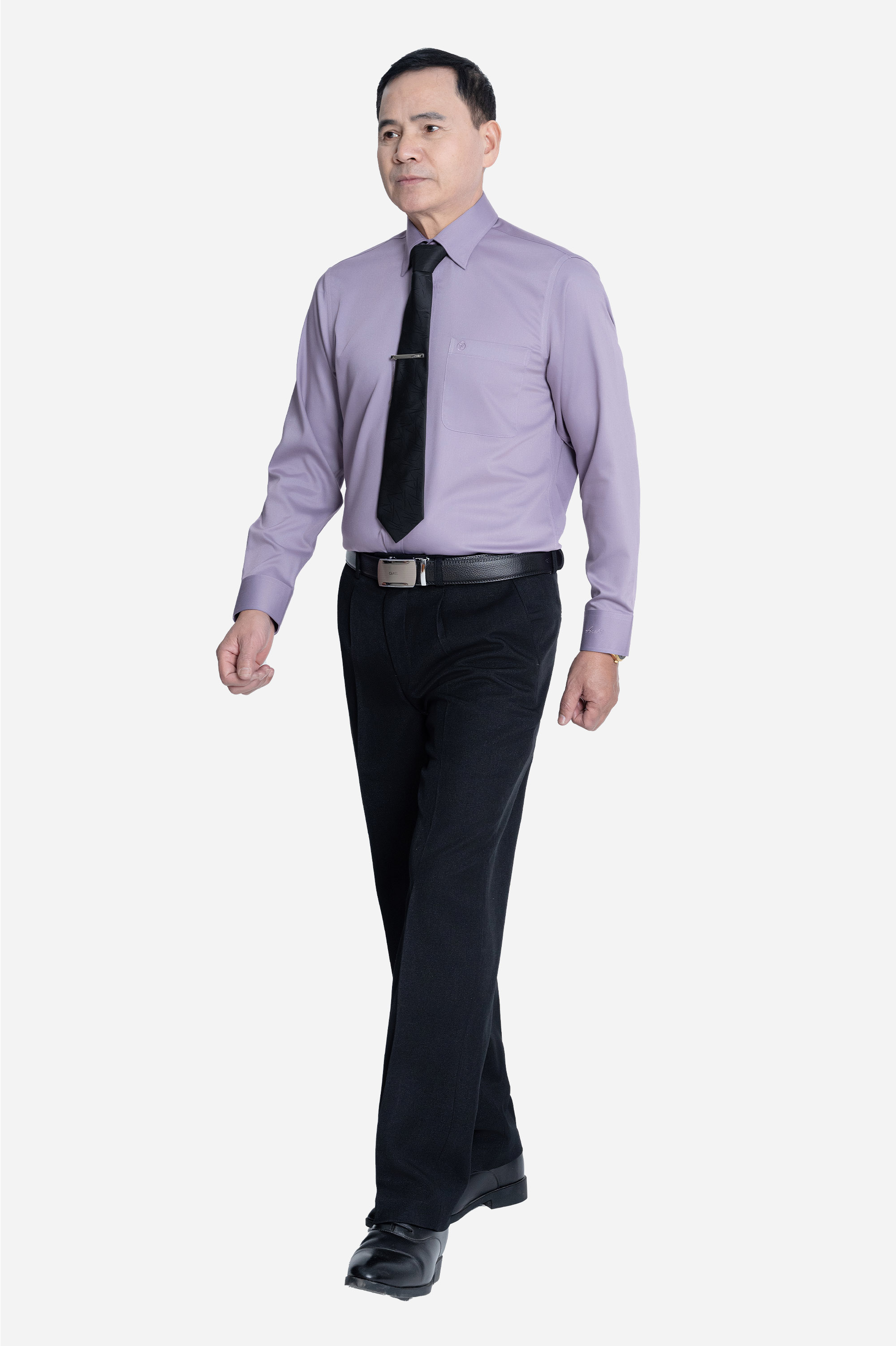 Sơ Mi Trơn Dài Tay Nam Trung Niên ANCHI Chất Liệu Sợi Sồi Cao Cấp Màu Trắng_thumbnail_18