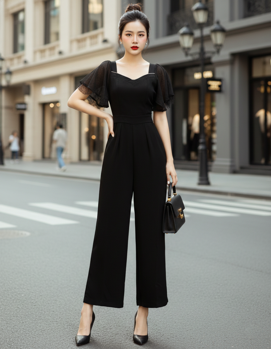 Jumpsuit thiết kế tay cánh tiên phối đá_thumbnail_5