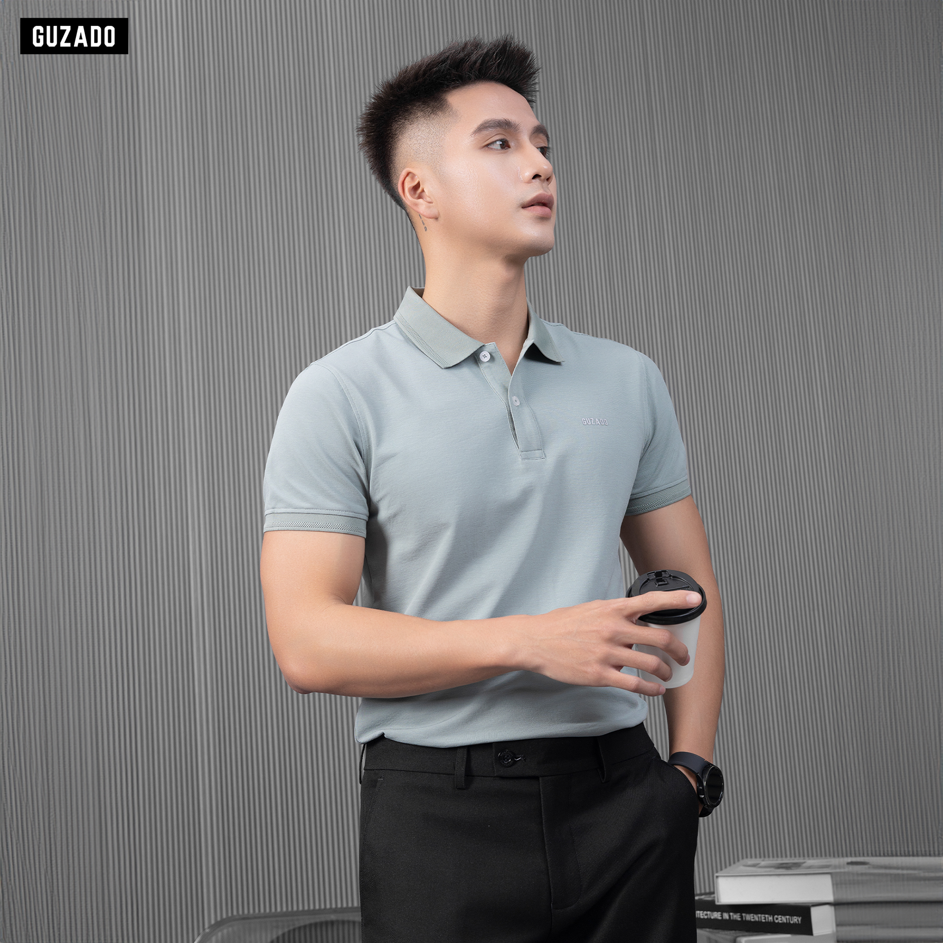 Áo Thun Polo GUZADO Vải Cotton Mẫu Trơn Basic Thanh Lịch GPS2502_thumbnail_33