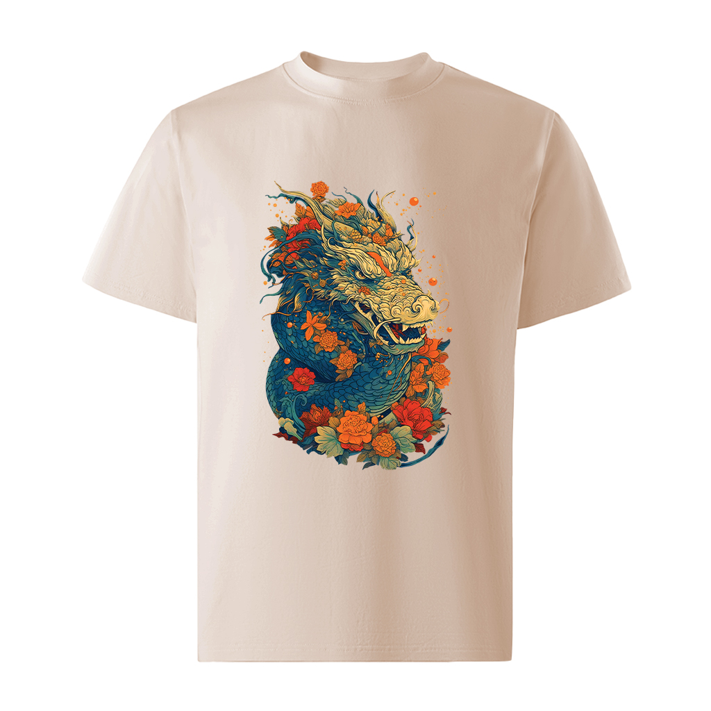 Áo thun nam form rộng 12 con giáp tuổi Thìn ATD481 Miucho Iconic cotton cổ tròn in graphic_thumbnail_12