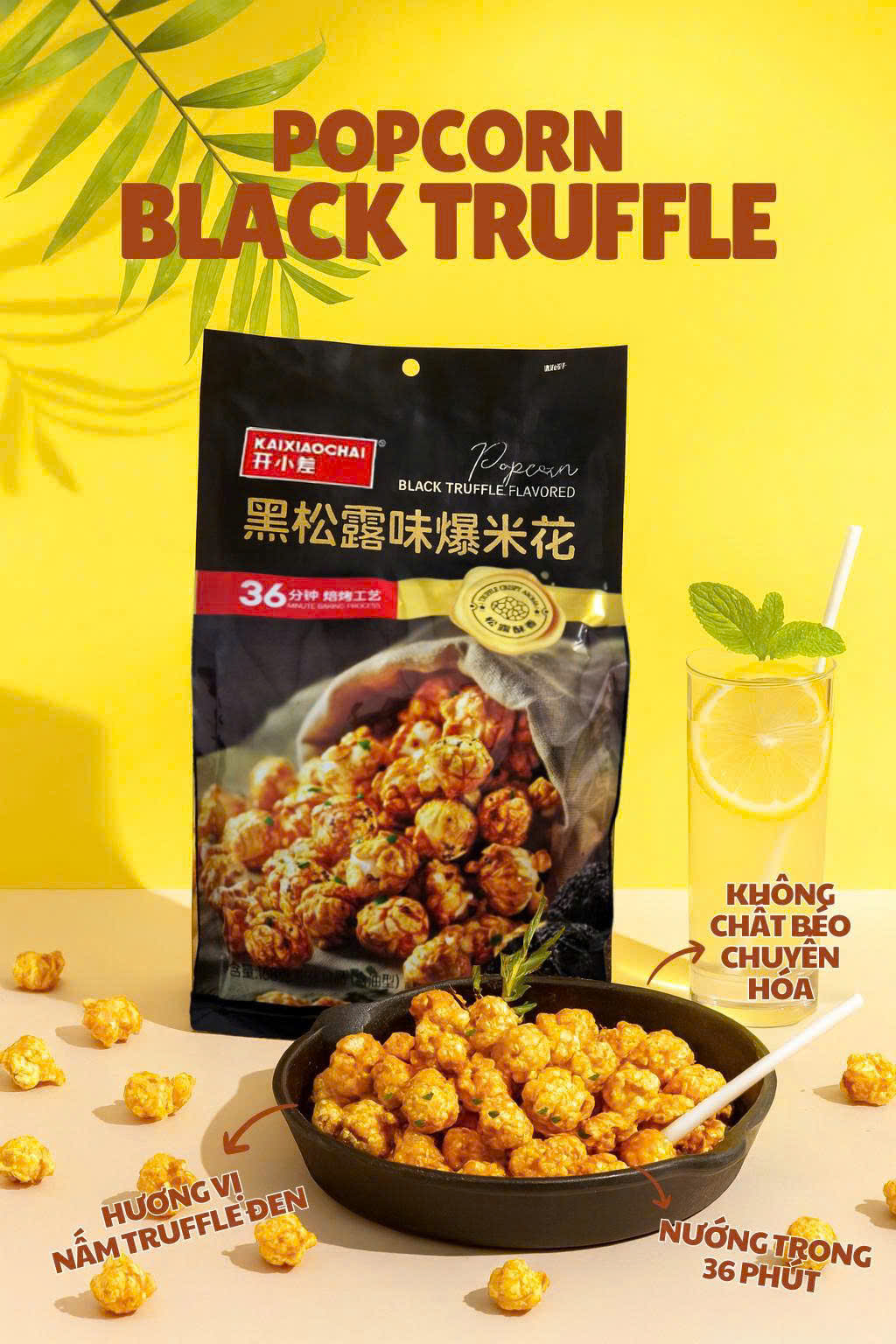 SET 2 GÓI BẮP RANG NẤM TRUFFLE ĐEN