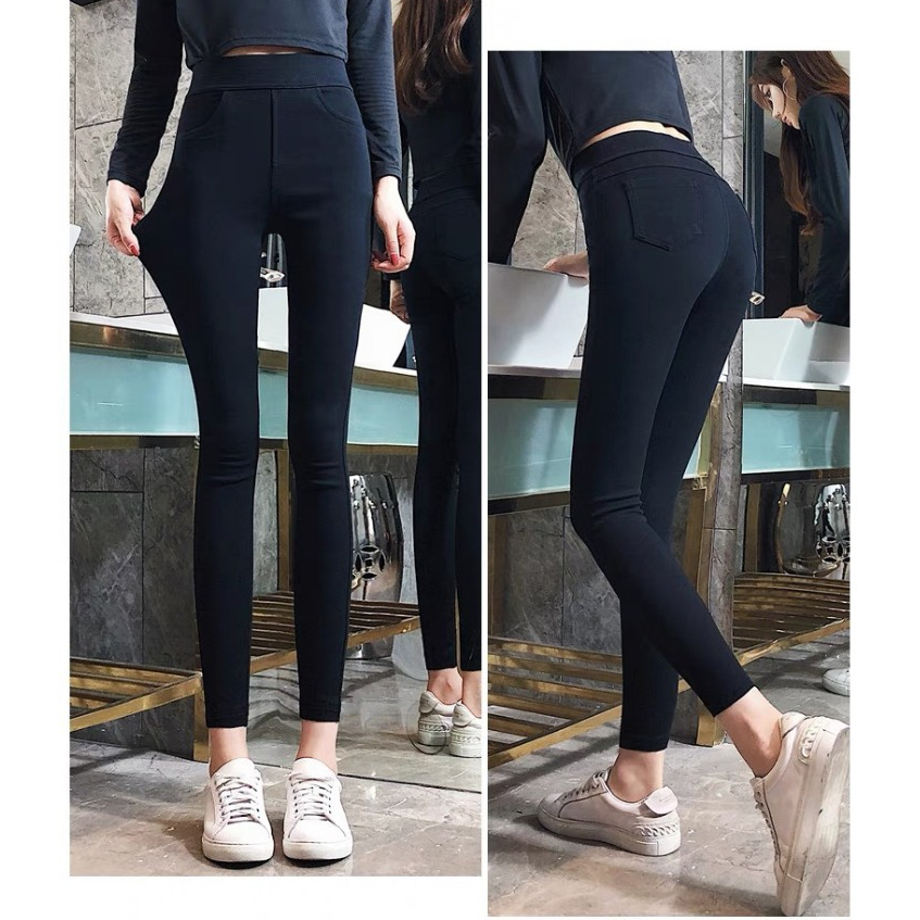 Quần legging nữ cạp cao có túi chất liệu umi co giãn 4 chiều - Loza LQ103200_thumbnail_2
