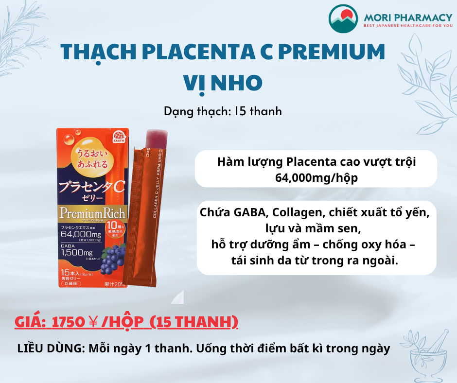 Thạch Placenta C Premium Rich vị nho