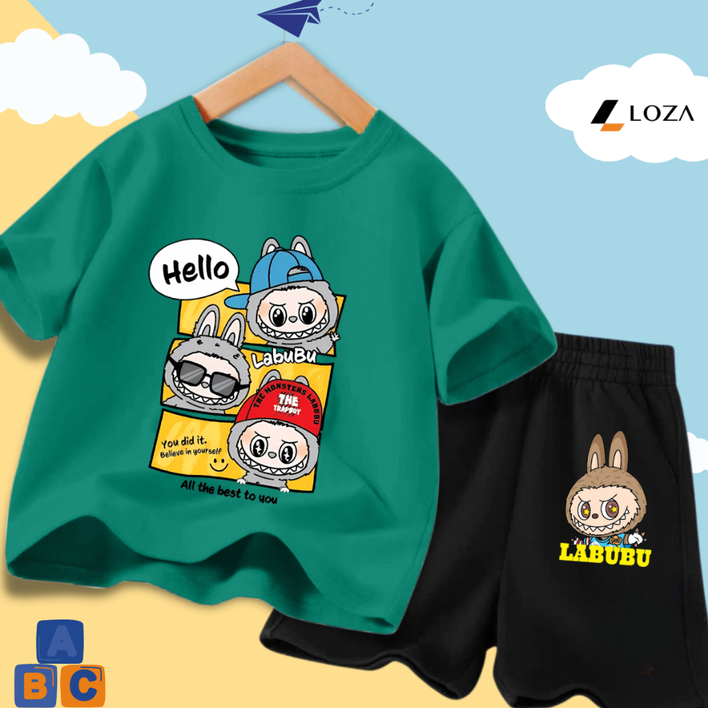 Bộ quần áo bé trai in hình 