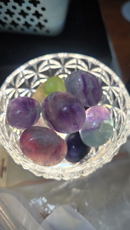 Đá cuội đã mài bóng / Tumbled Đá Fluorite size to 3 - 5 cm/viên