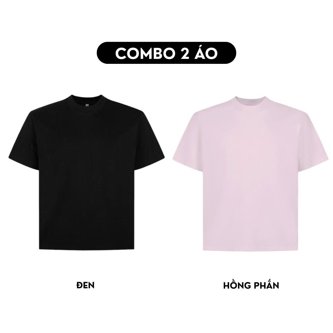 Combo 2 Áo thun trơn form boxy AXT01_thumbnail_24
