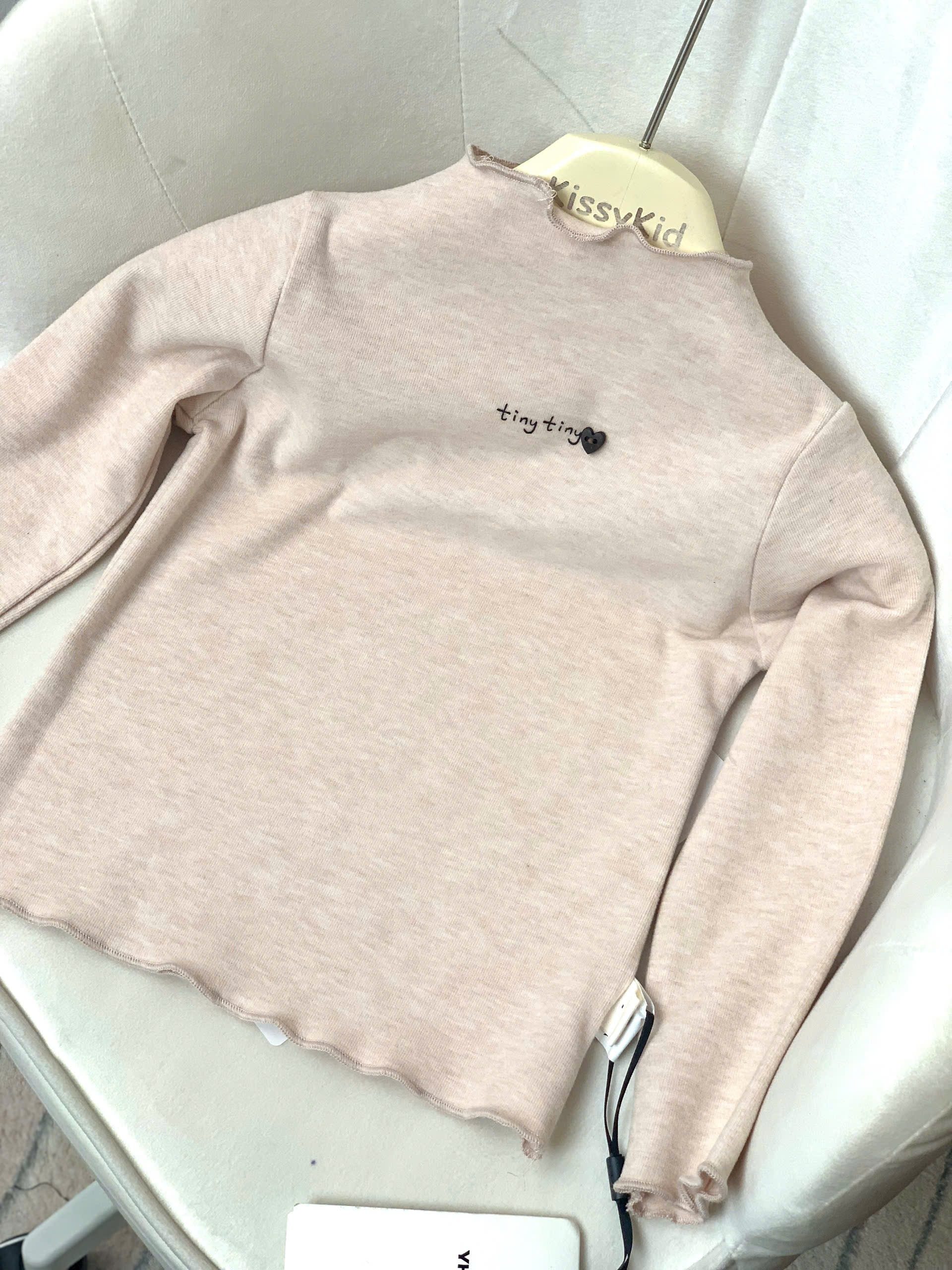 (G208) Áo giữ nhiệt màu hồng nhạt thêu chữ_thumbnail_0