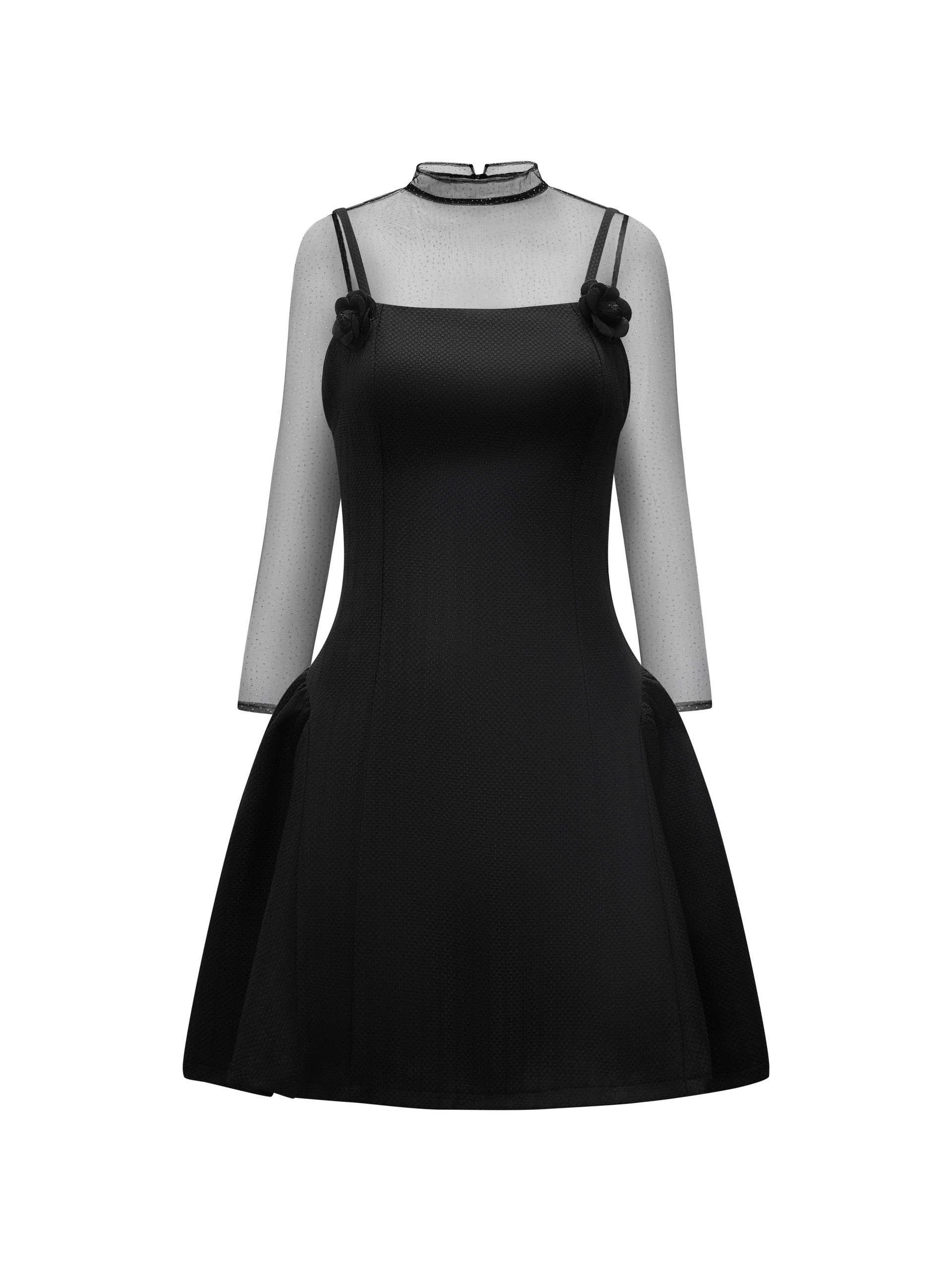 BIGSIZE NỮ - Sét đầm dáng A kèm áo kim tuyến V-DA215_thumbnail_4