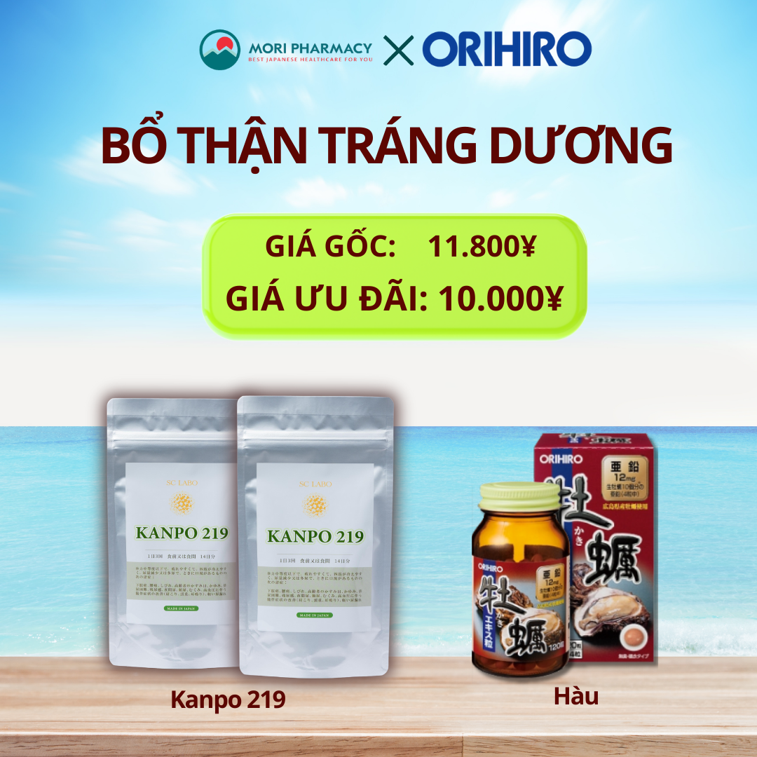 Combo bổ thận ( 1 tháng kanpo 219+ Hàu)